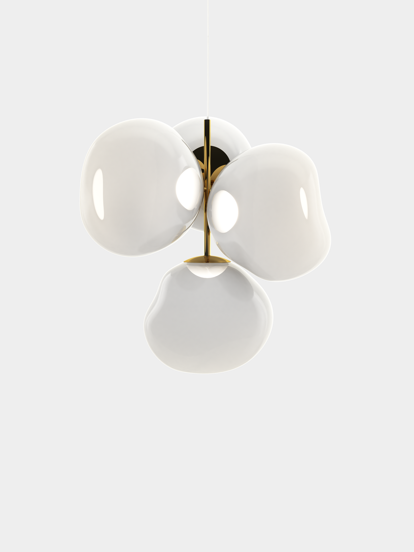 Melt Chandelier Small Opal/Gold LED CB LED / Small / Gold