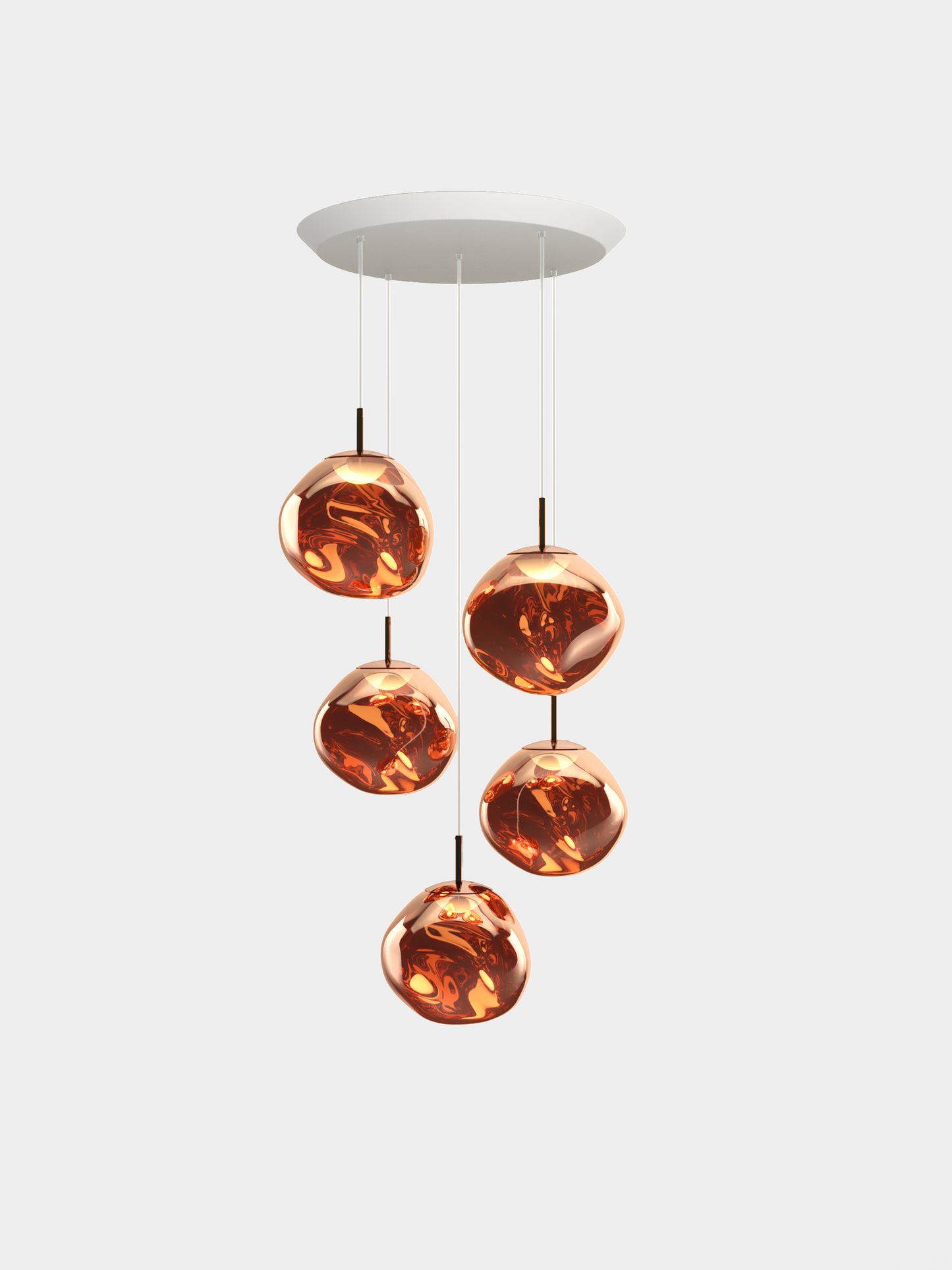 Melt Pendant System Mini Round Copper LED EU LED / Mini-Round / Copper