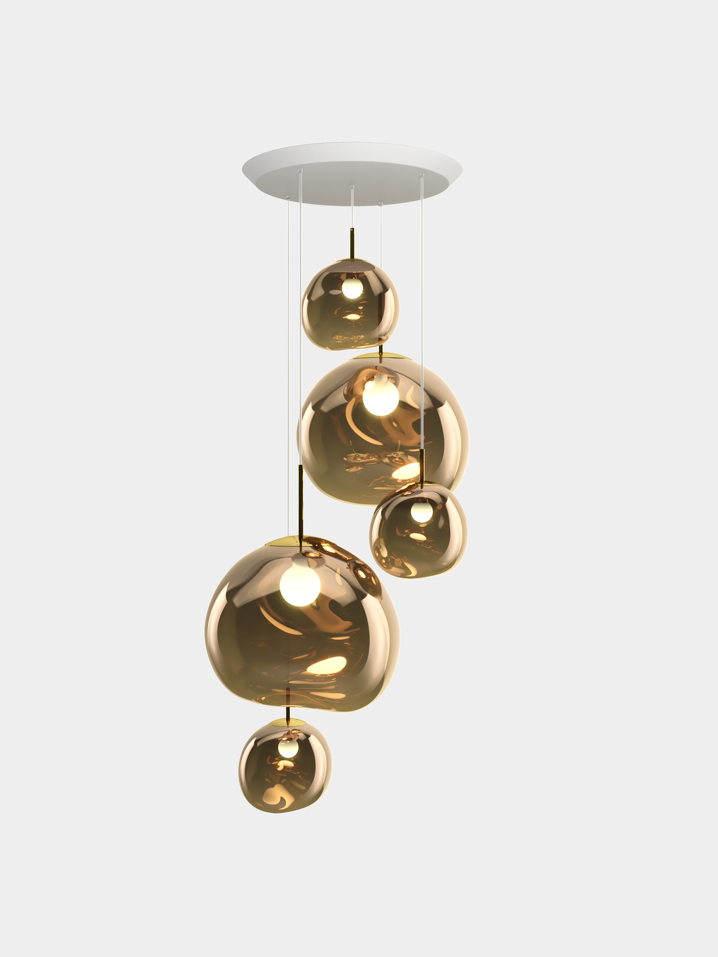 Melt Pendant System Large Round Bronze EU LED / Large-Round / Bronze