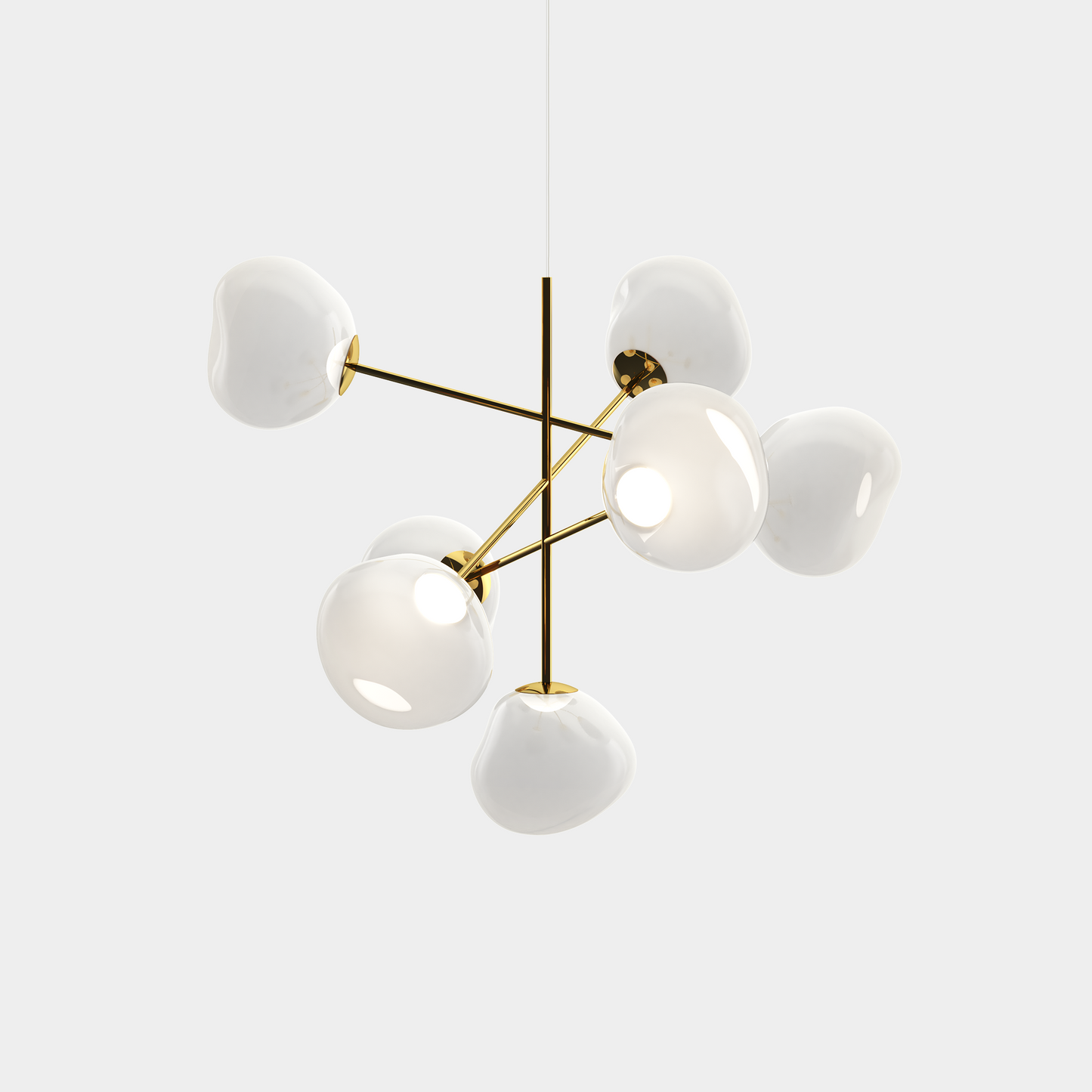Melt Chandelier Large Opal/Gold LED CB (EU MEC02OPG-CEUM4)