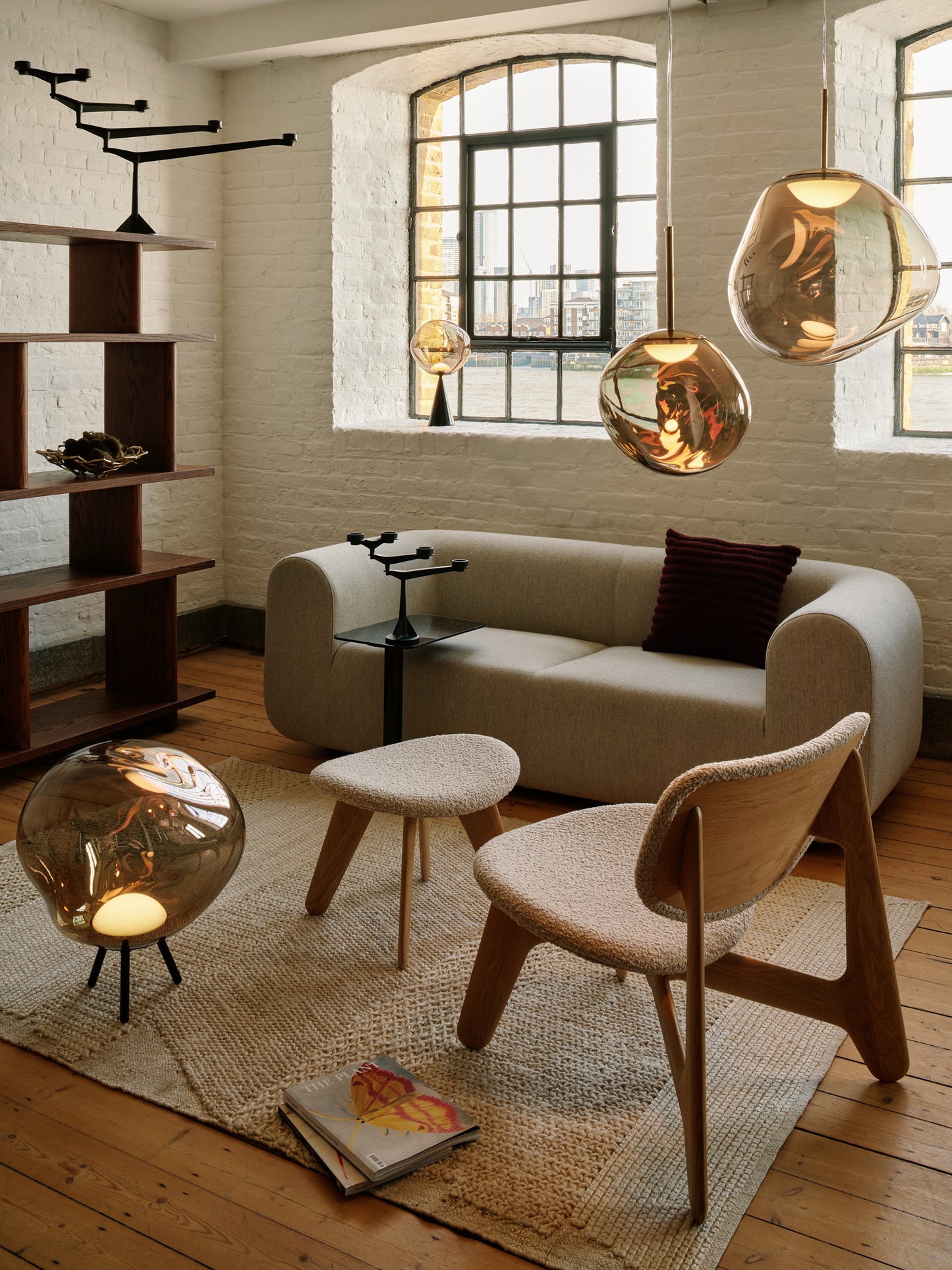 Melt Portable Floor/Hanging Bronze Black LED UN USA