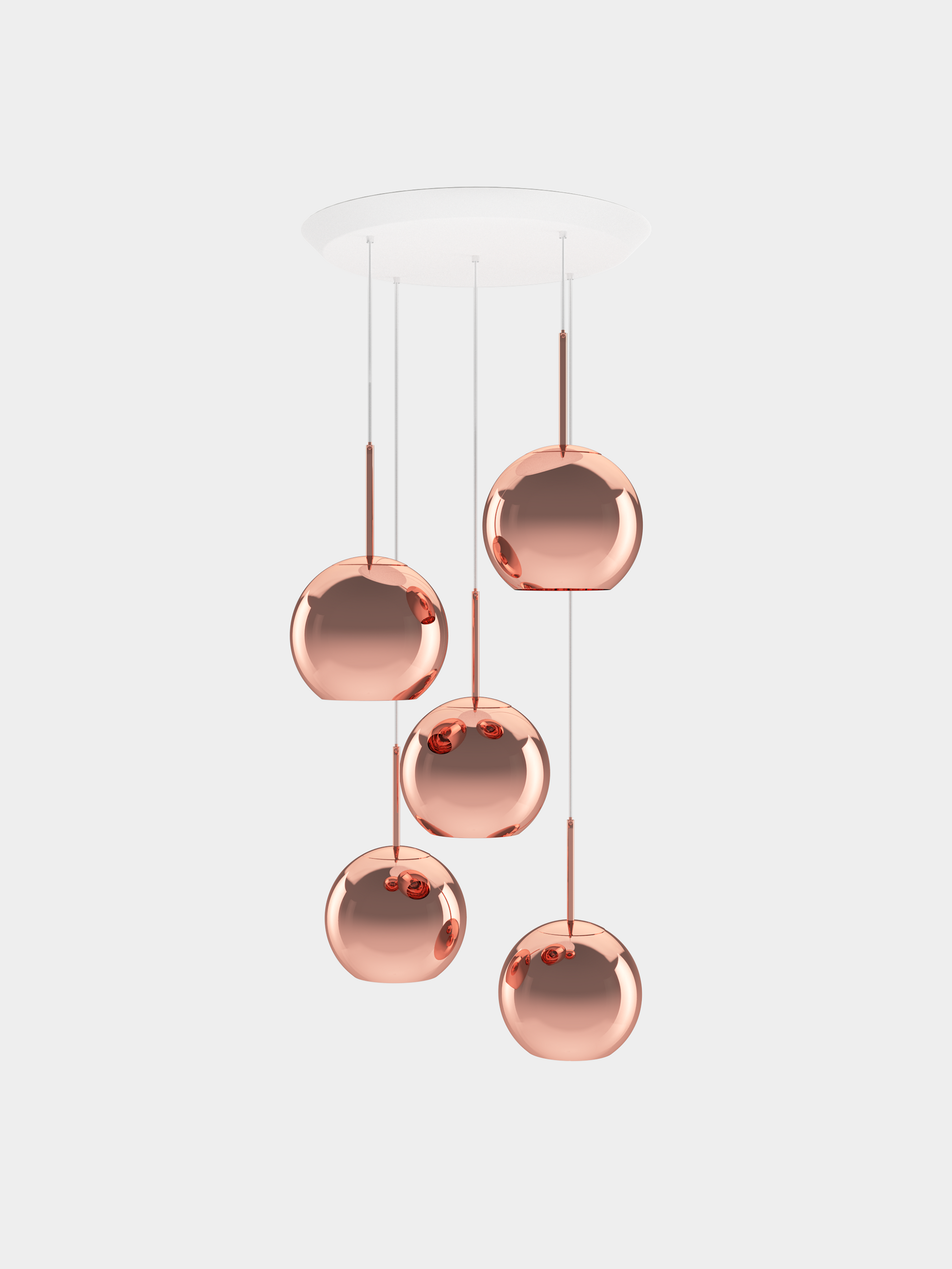 Copper Pendant System Round 25cm LED EU LED / Round / Copper