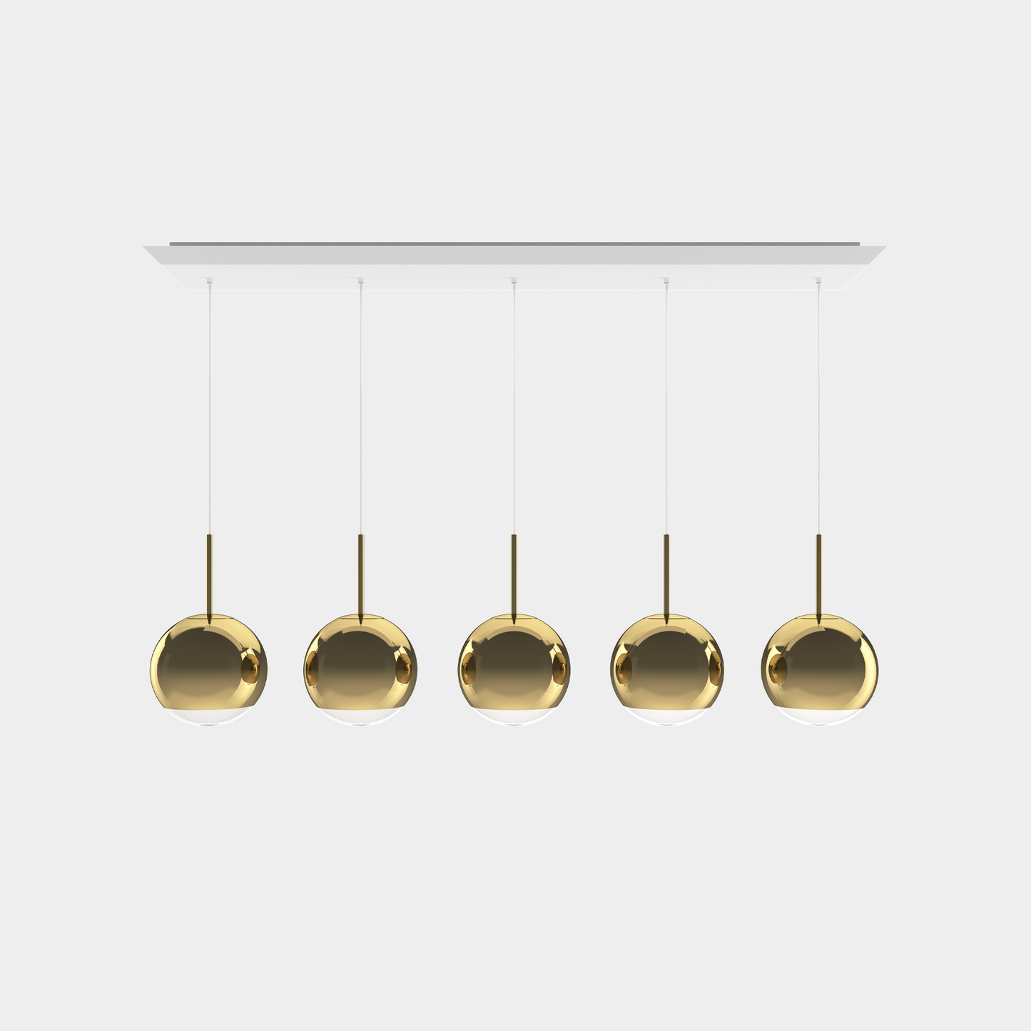 Mirror Ball Pendant System Linear 25cm Gold LED EU LED / Linear / Gold