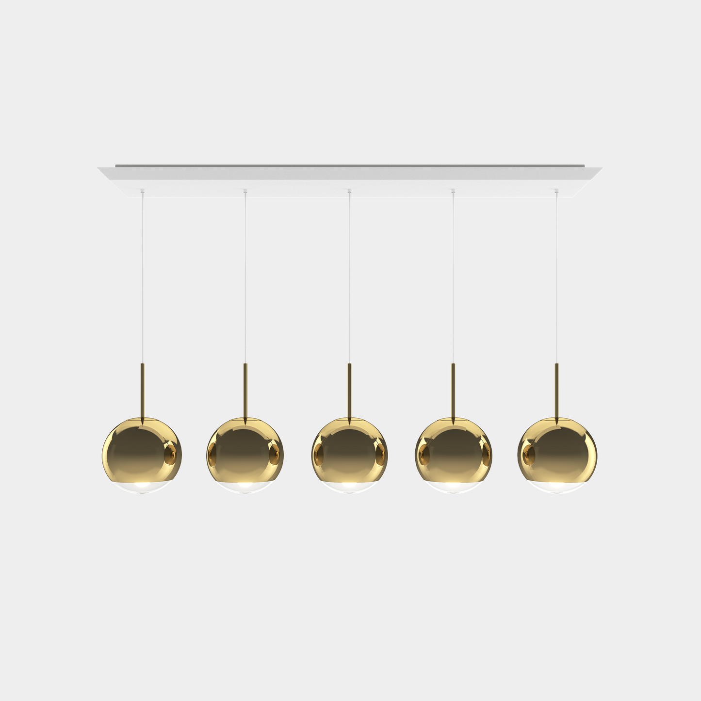 Mirror Ball Pendant System Linear 25cm Gold LED EU LED / Linear / Gold