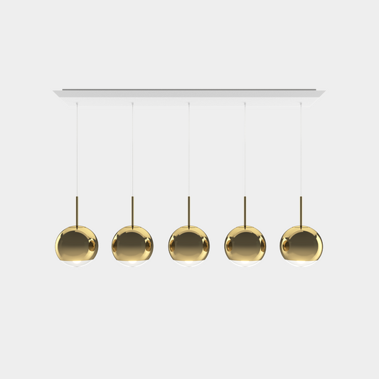 Mirror Ball Pendant System Linear 25cm Gold LED EU LED / Linear / Gold
