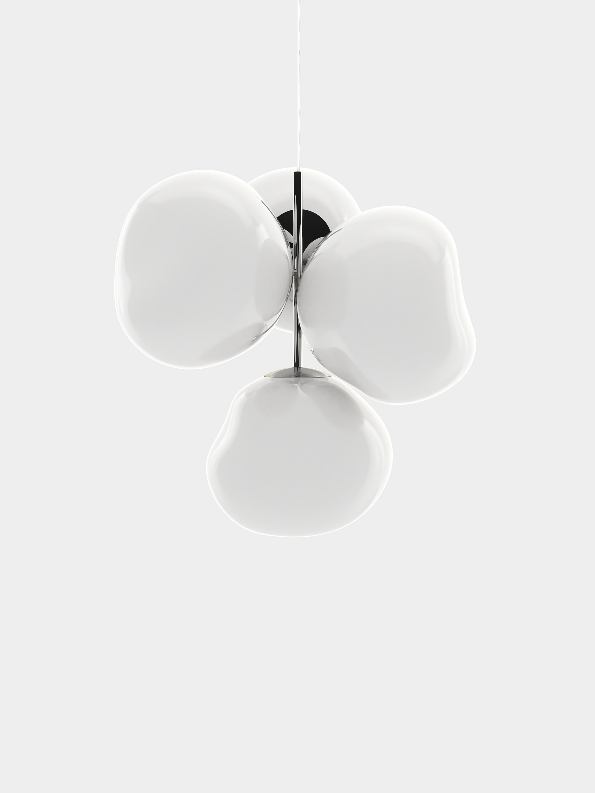 Melt Chandelier Small Opal/Silver LED CB LED / Small / Silver
