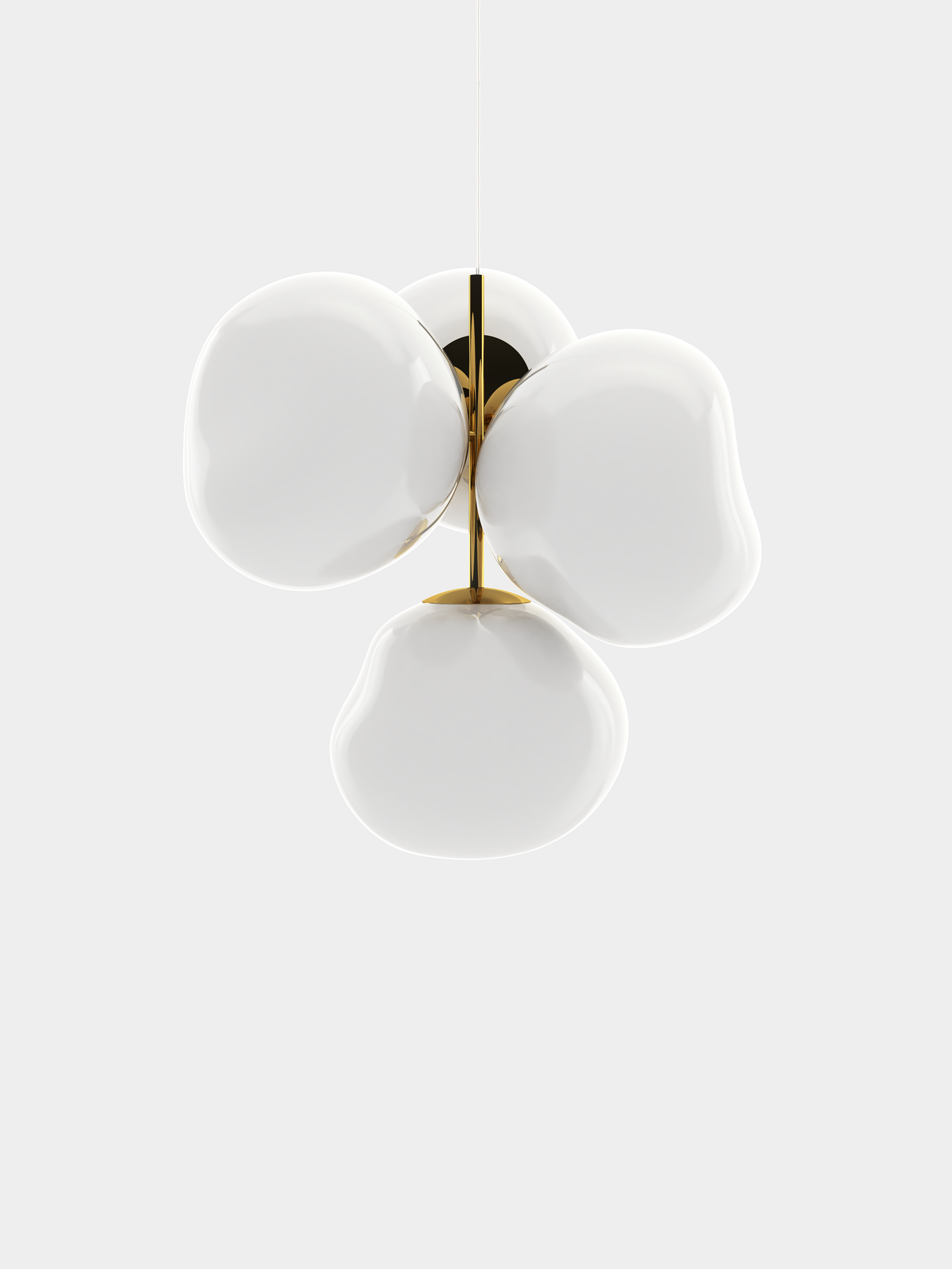Melt Chandelier Small Opal/Gold LED CB LED / Small / Gold
