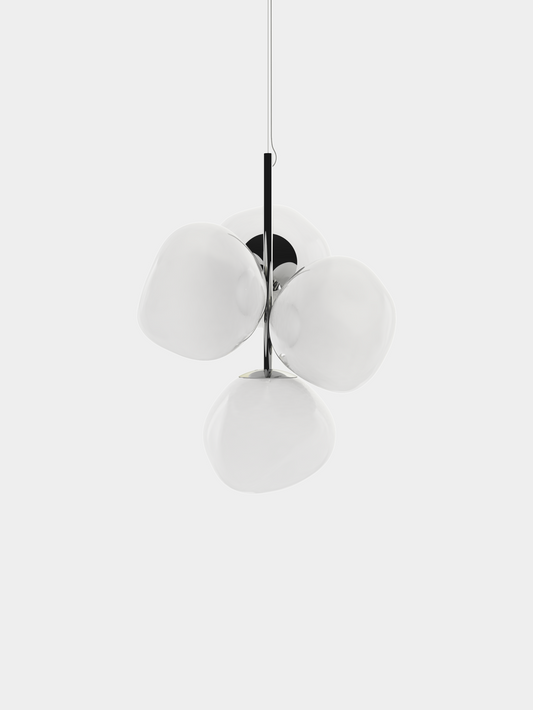 Melt Chandelier Mini Opal/Silver LED CB LED / Mini / Silver