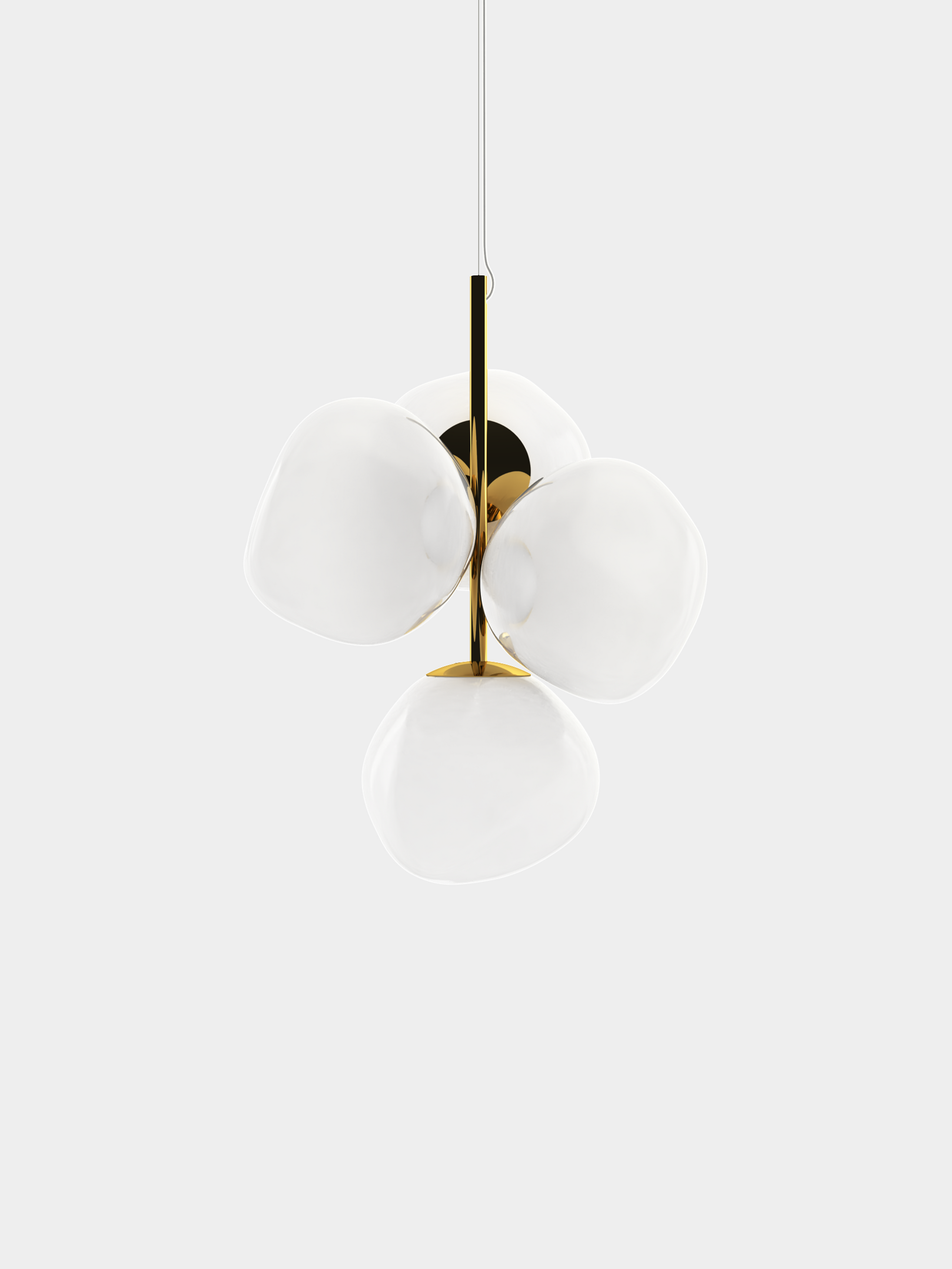 Melt Chandelier Mini Opal/Gold LED CB LED / Mini / Gold