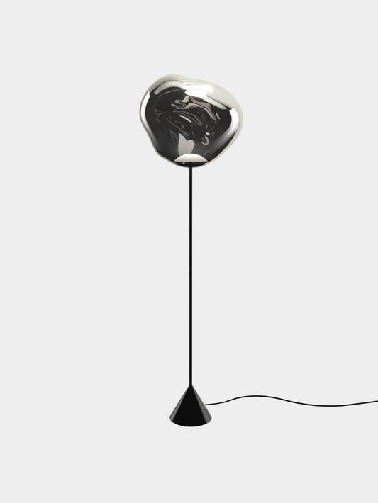 Melt Cone Slim Floor Silver LED UN USA LED / Slim / Silver