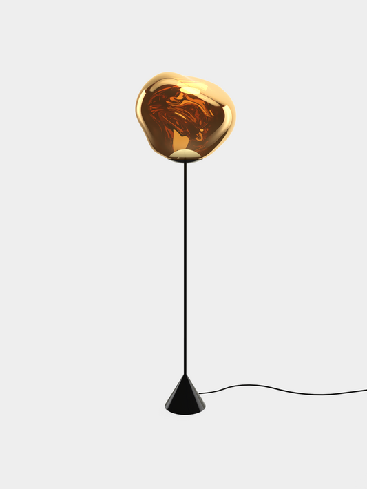 Melt Cone Slim Floor Gold LED UN USA LED / Slim / Gold