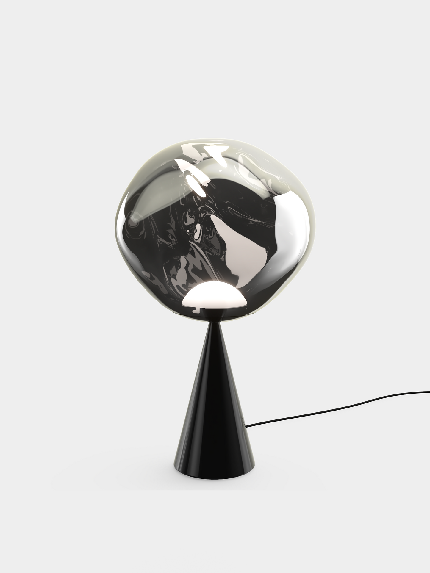 Melt Cone Fat Table Silver/ Silver LED UN USA LED / Silver