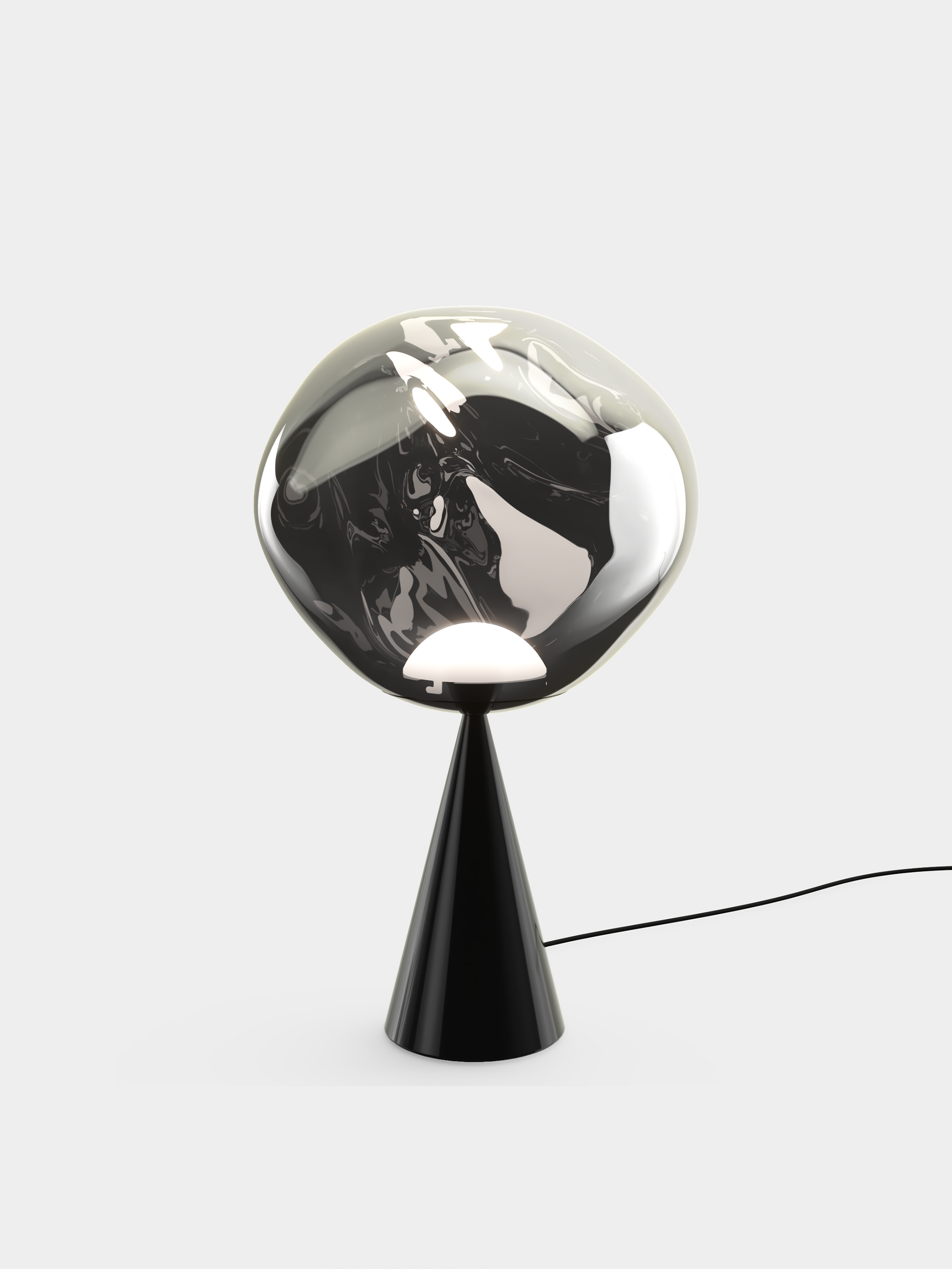 Melt Cone Fat Table Silver/ Silver LED UN USA LED / Silver