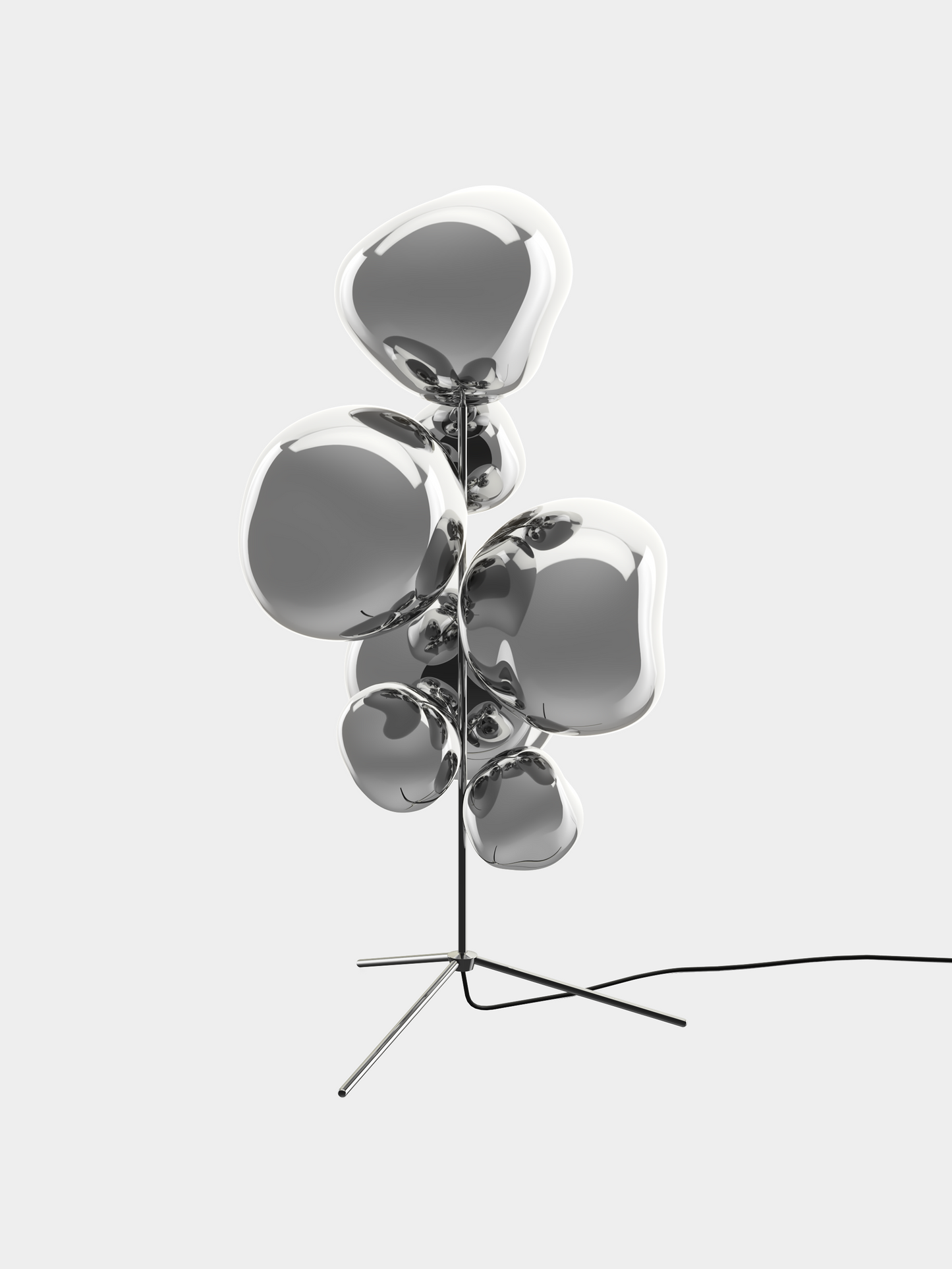 Melt Floor Chandelier Silver LED UN USA LED / Silver