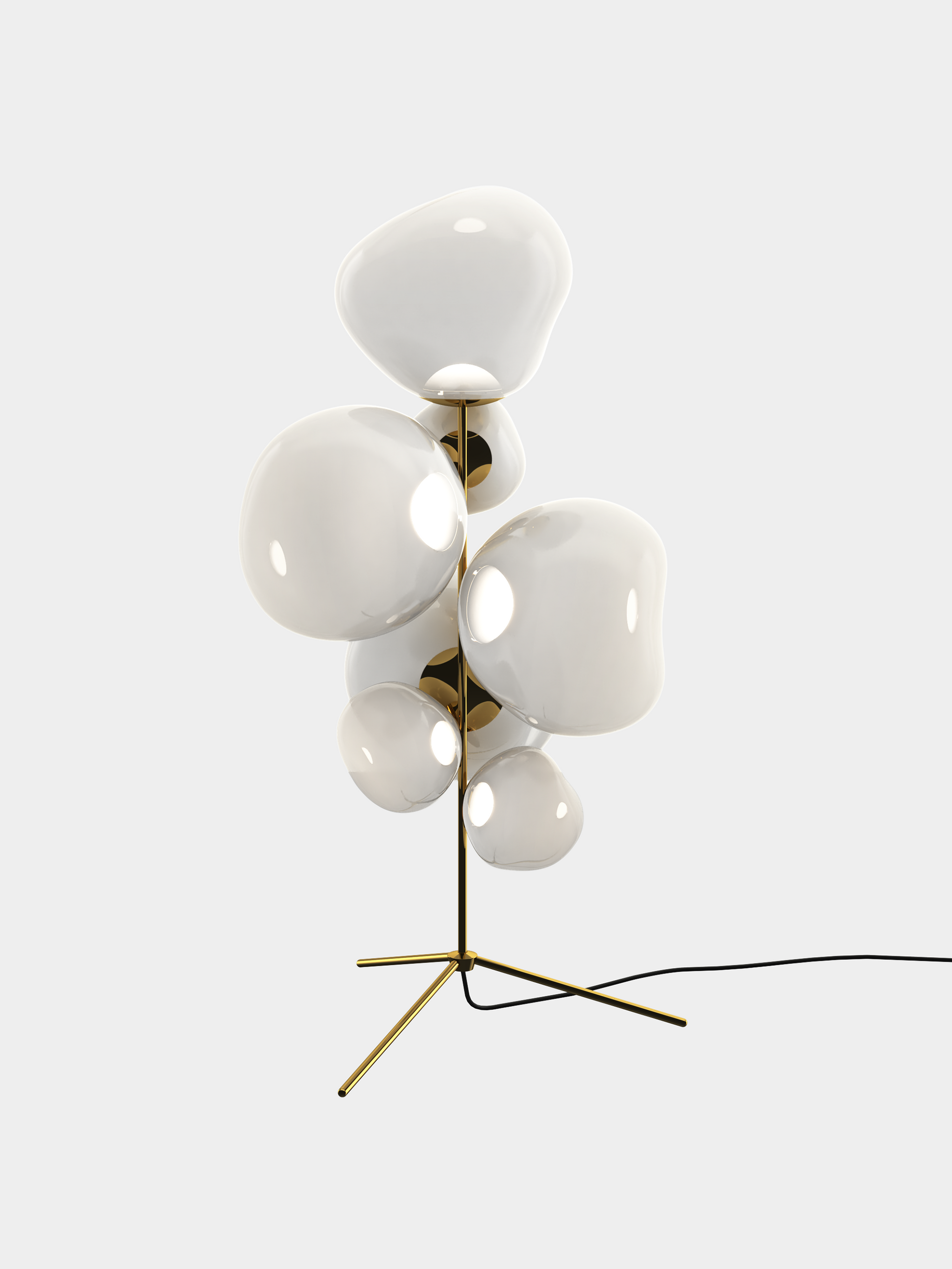 Melt Floor Chandelier Opal/Gold LED UN USA LED / Gold