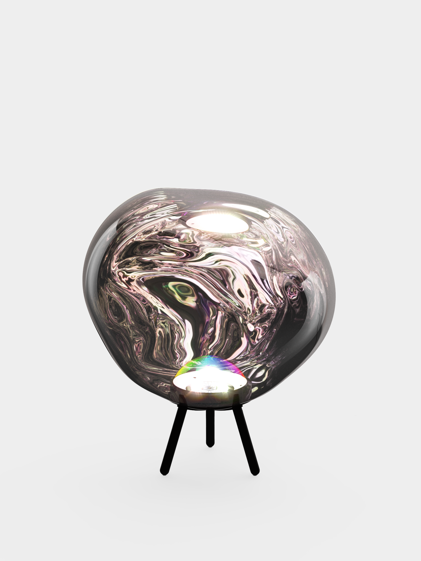 Melt Portable Floor/Hanging Silver Dichroic LED UN Dichroic LED / Large / Silver