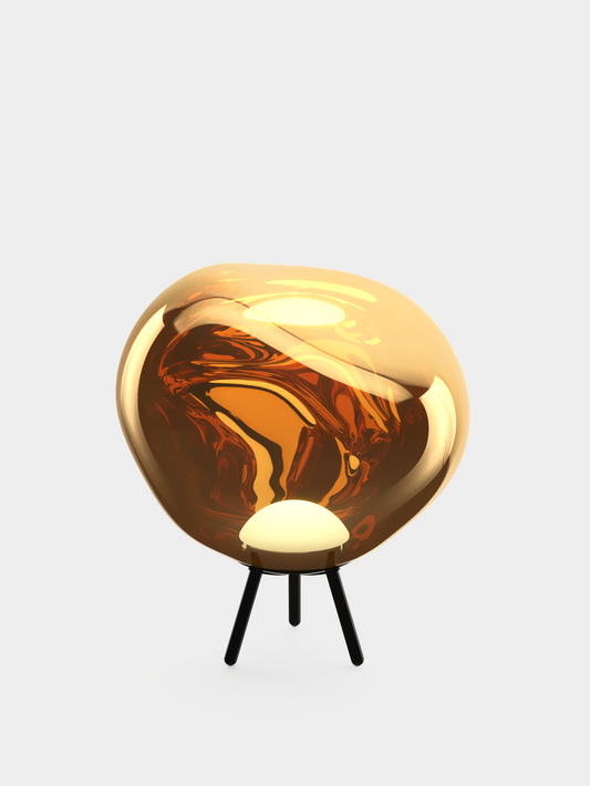 Melt Portable Floor/Hanging Gold Black LED UN USA LED / Large / Gold