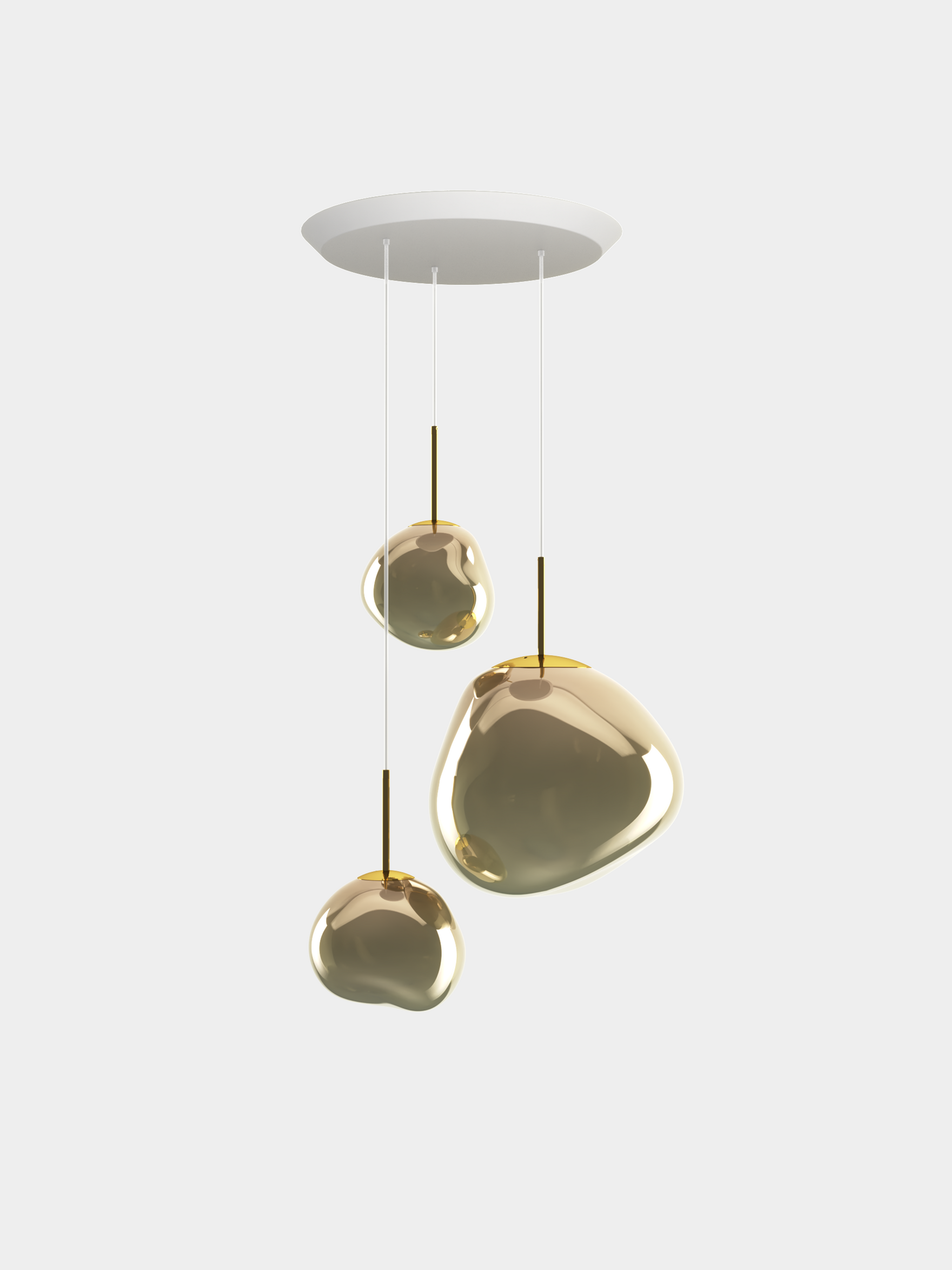 Melt Pendant System Trio Round Bronze LED EU LED / Trio-Round / Bronze