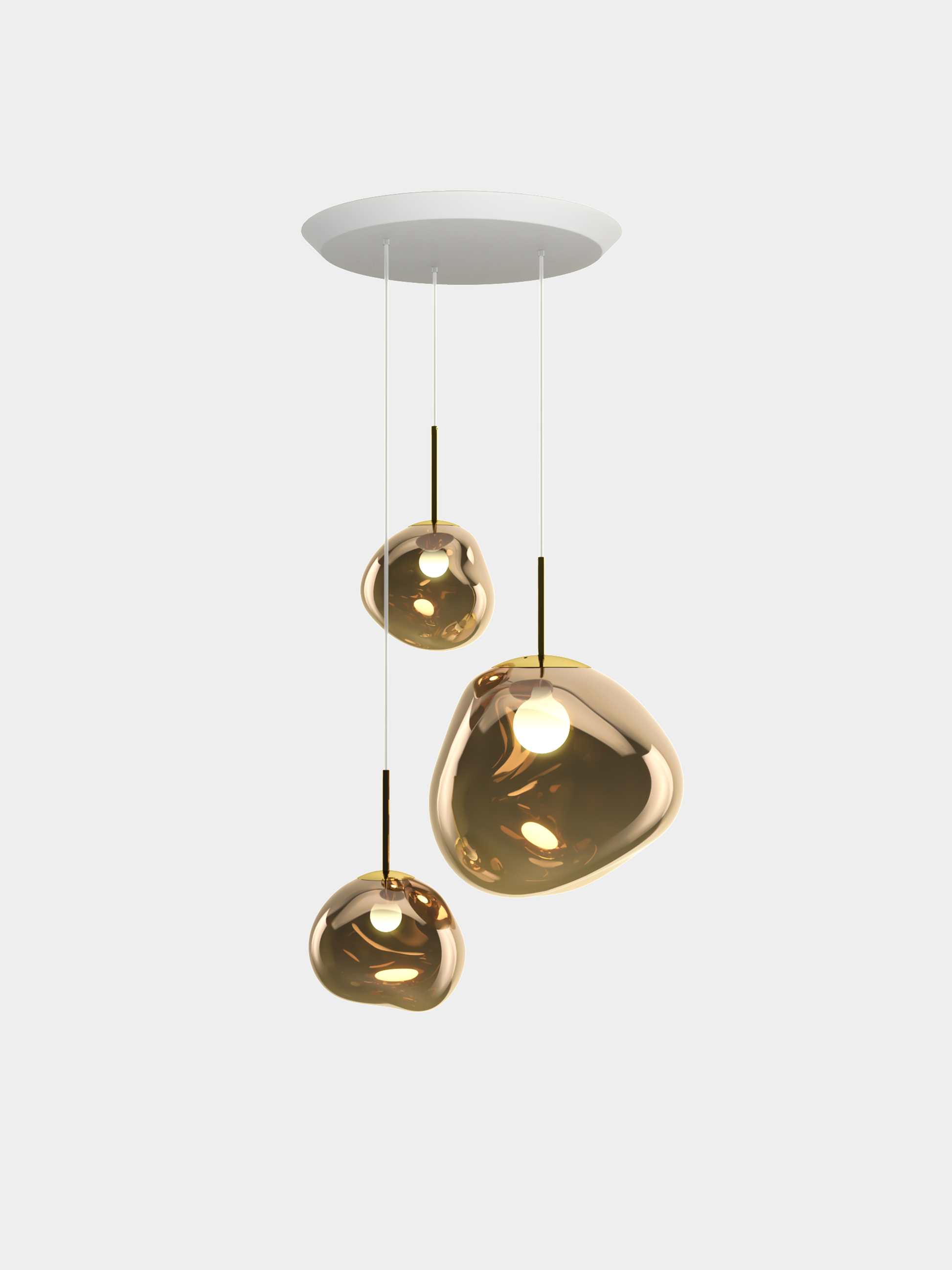 Melt Pendant System Trio Round Bronze EU Bulb / Trio-Round / Bronze