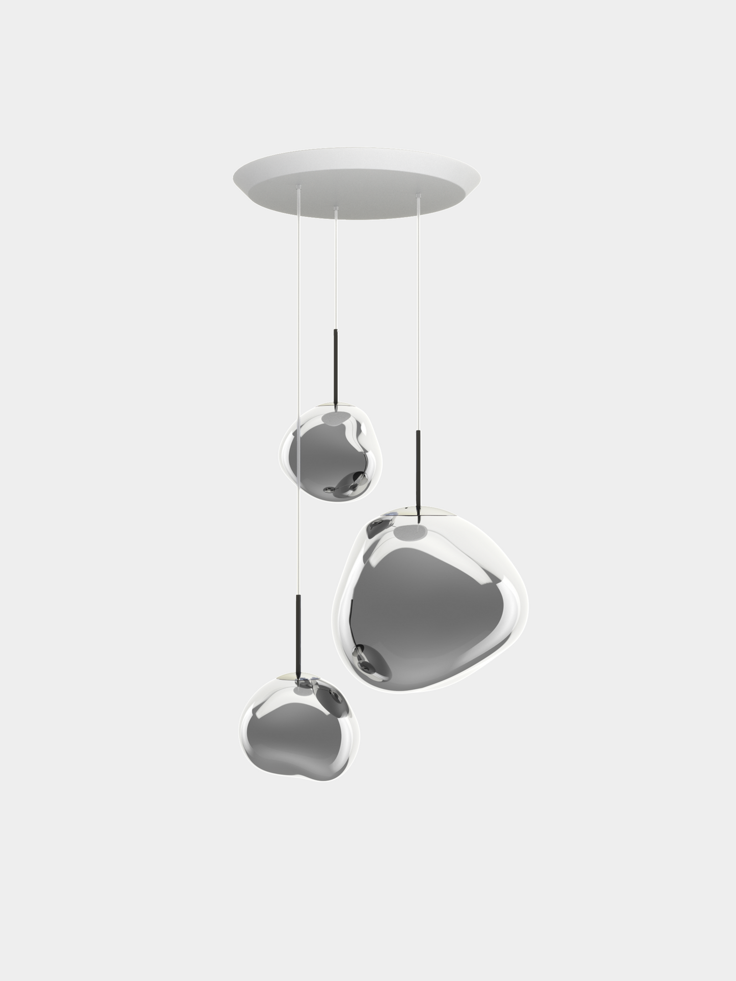 Melt Pendant System Trio Round Silver LED EU LED / Trio-Round / Silver