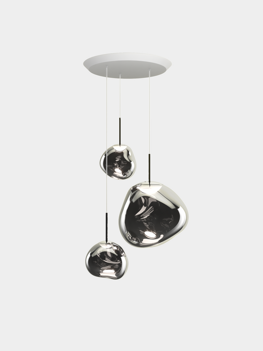 Melt Pendant System Trio Round Silver LED EU LED / Trio-Round / Silver