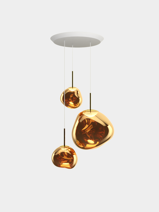 Melt Pendant System Trio Round Gold LED EU LED / Trio-Round / Gold