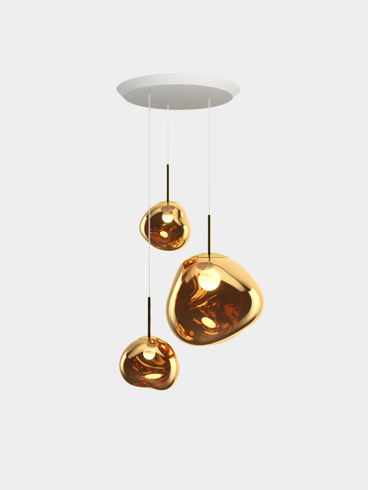 Melt Pendant System Trio Round Gold EU Bulb / Trio-Round / Gold