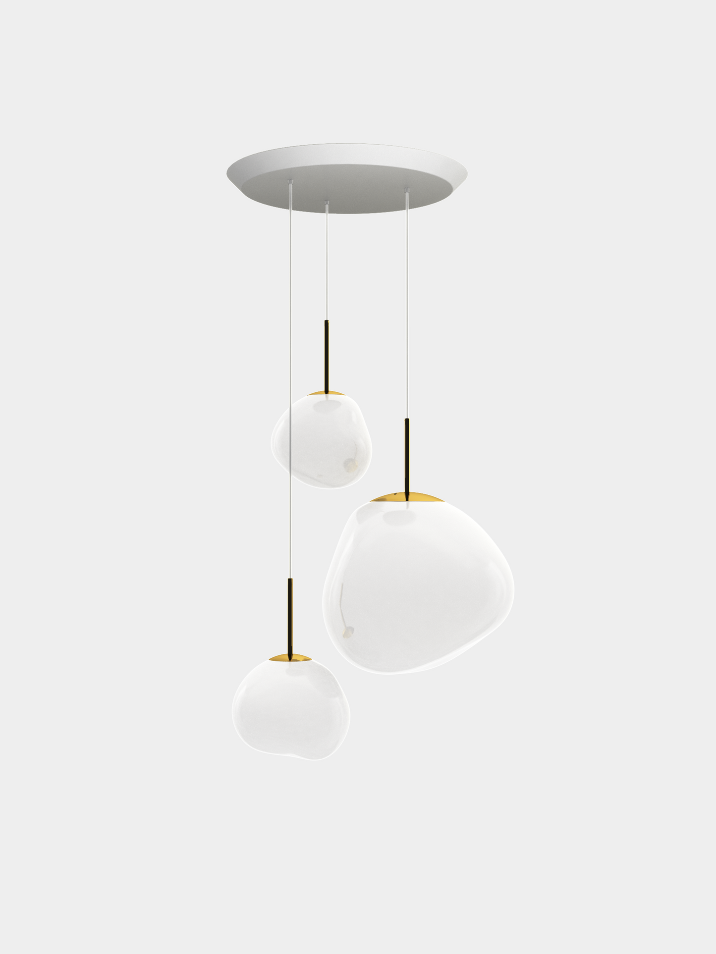 Melt Pendant System Trio Round Opal/Gold EU Bulb / Trio-Round / Gold