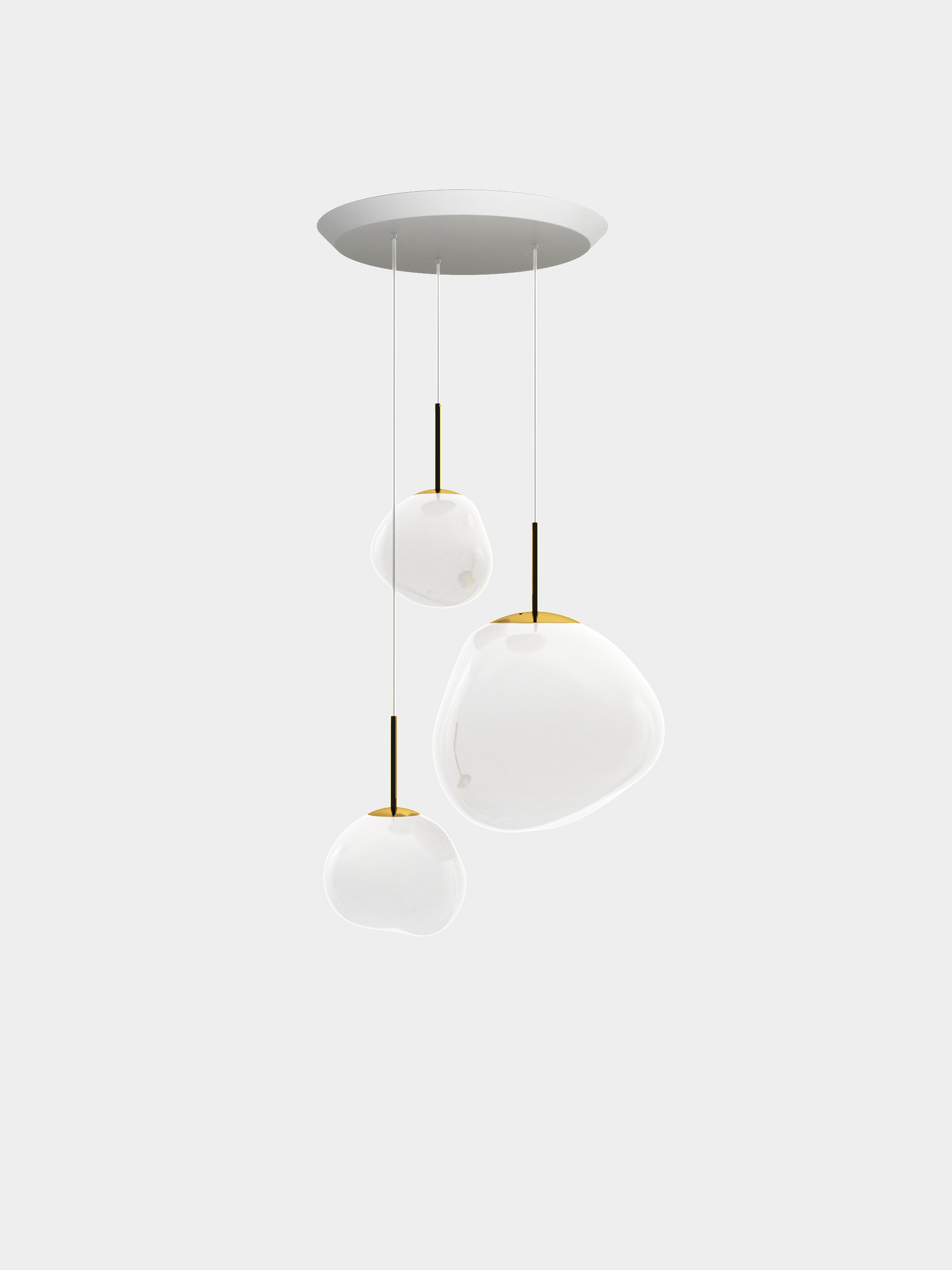 Melt Pendant System Trio Round Opal/Gold EU Bulb / Trio-Round / Gold