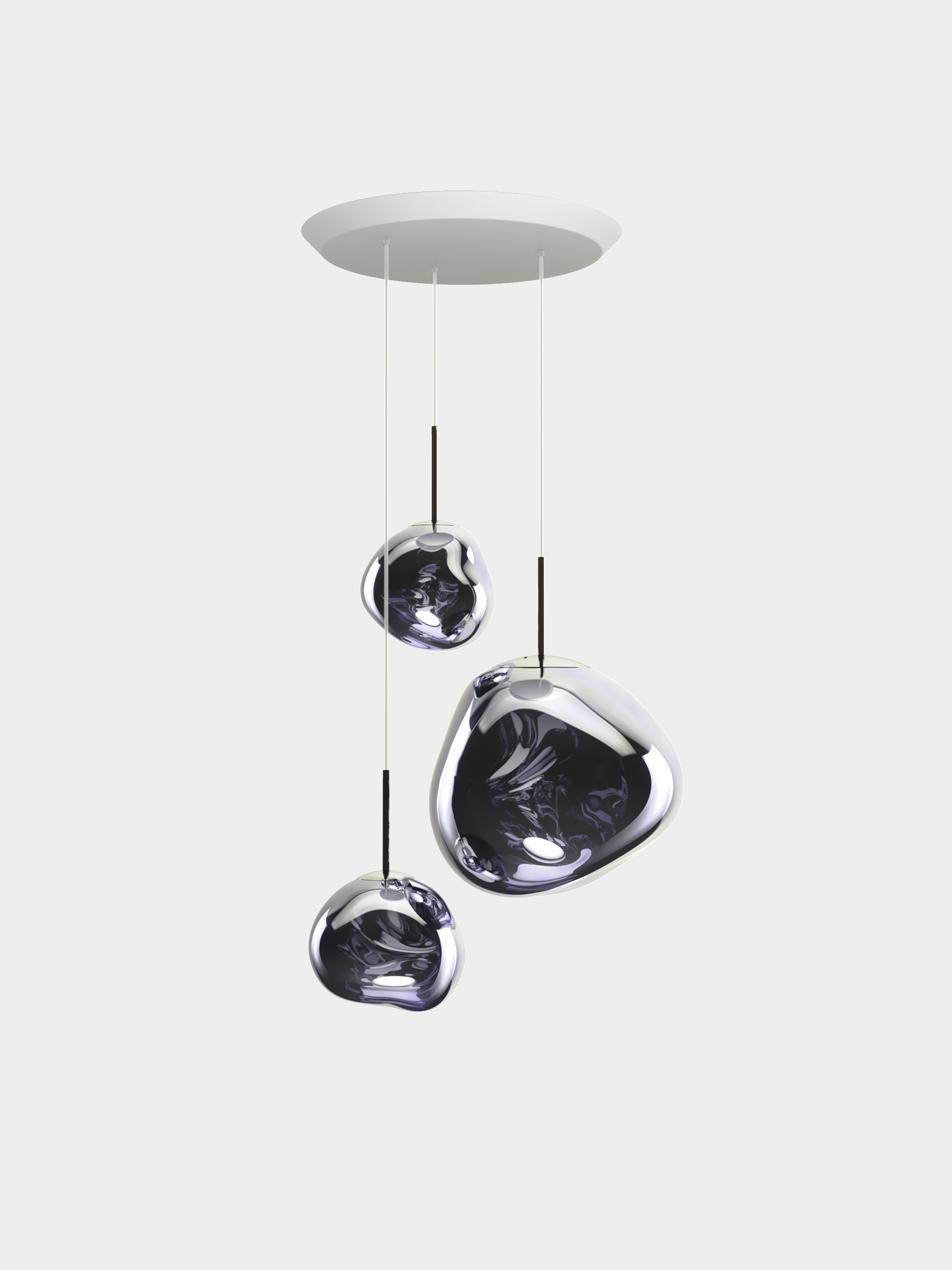 Melt Pendant System Trio Round Smoke LED EU LED / Trio-Round / Smoke