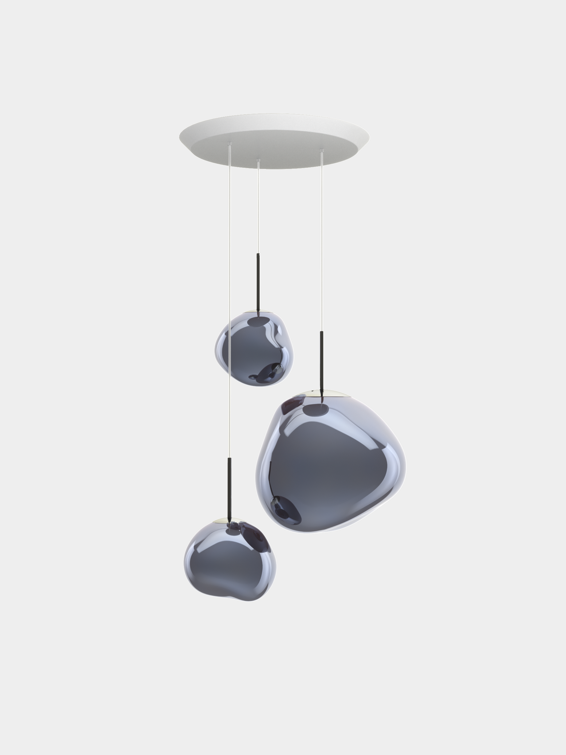 Melt Pendant System Trio Round Smoke EU Bulb / Trio-Round / Smoke