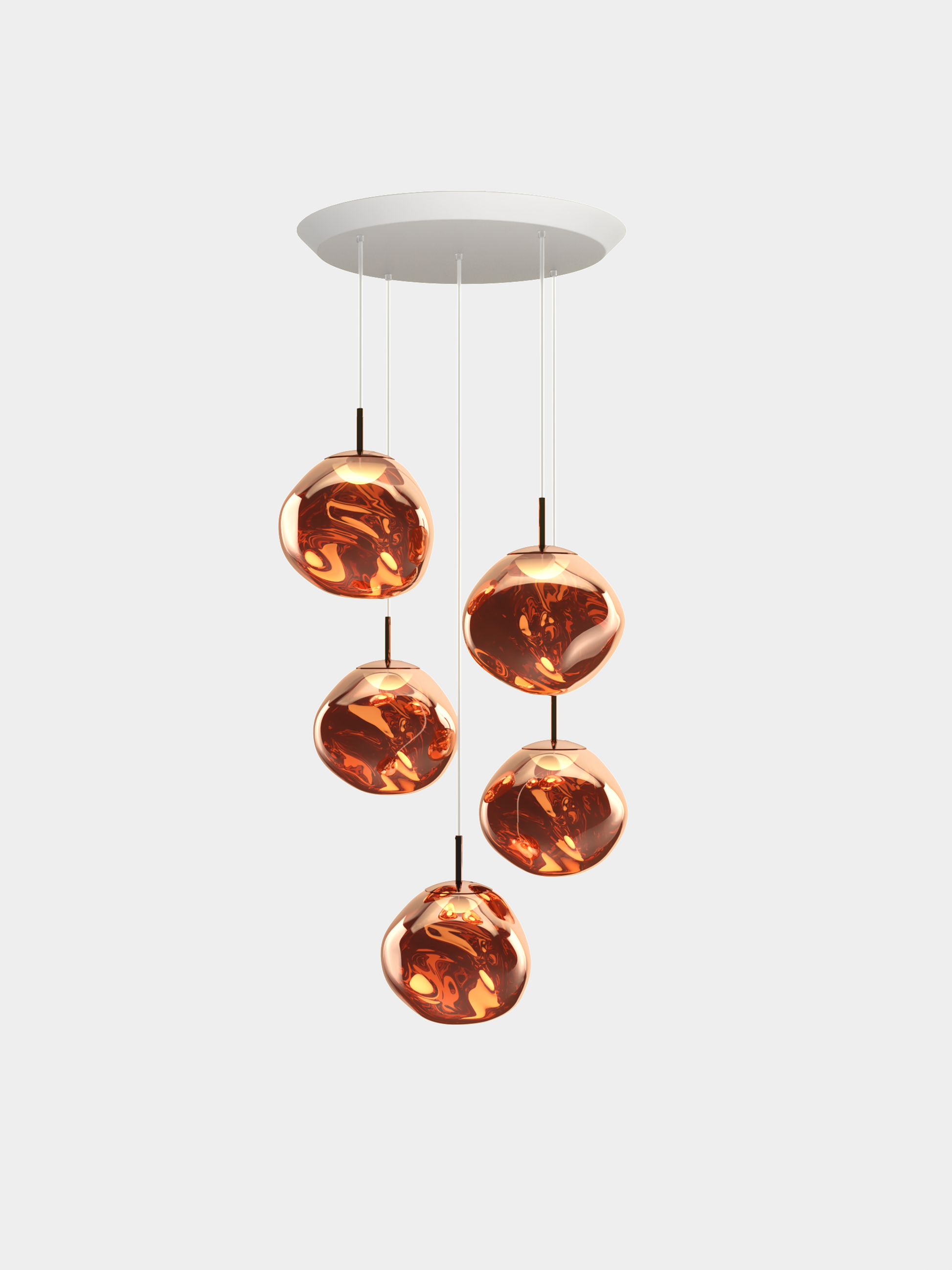Melt Pendant System Mini Round Copper LED EU LED / Mini-Round / Copper