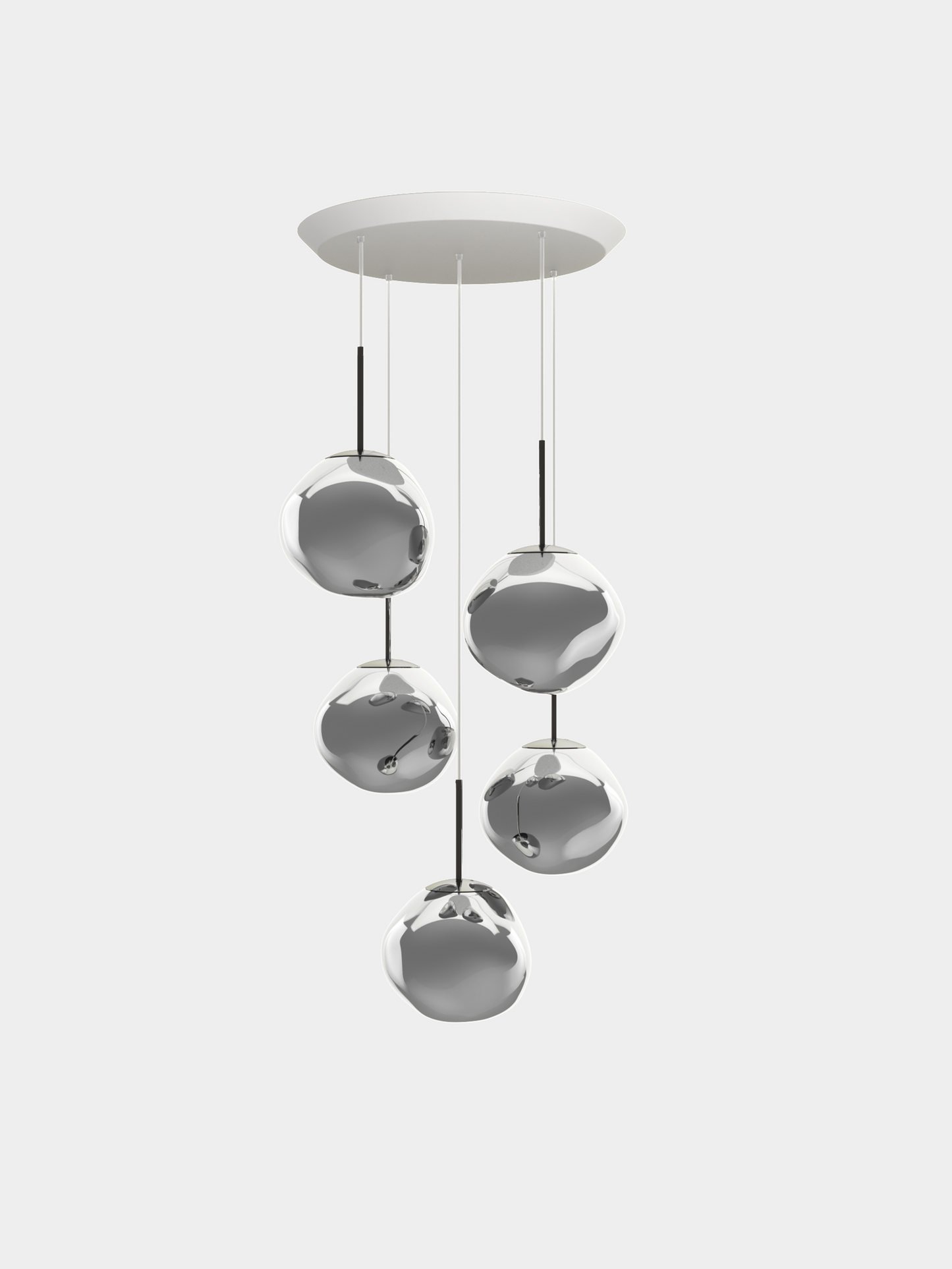 Melt Pendant System Mini Round Silver EU Bulb / Mini-Round / Silver