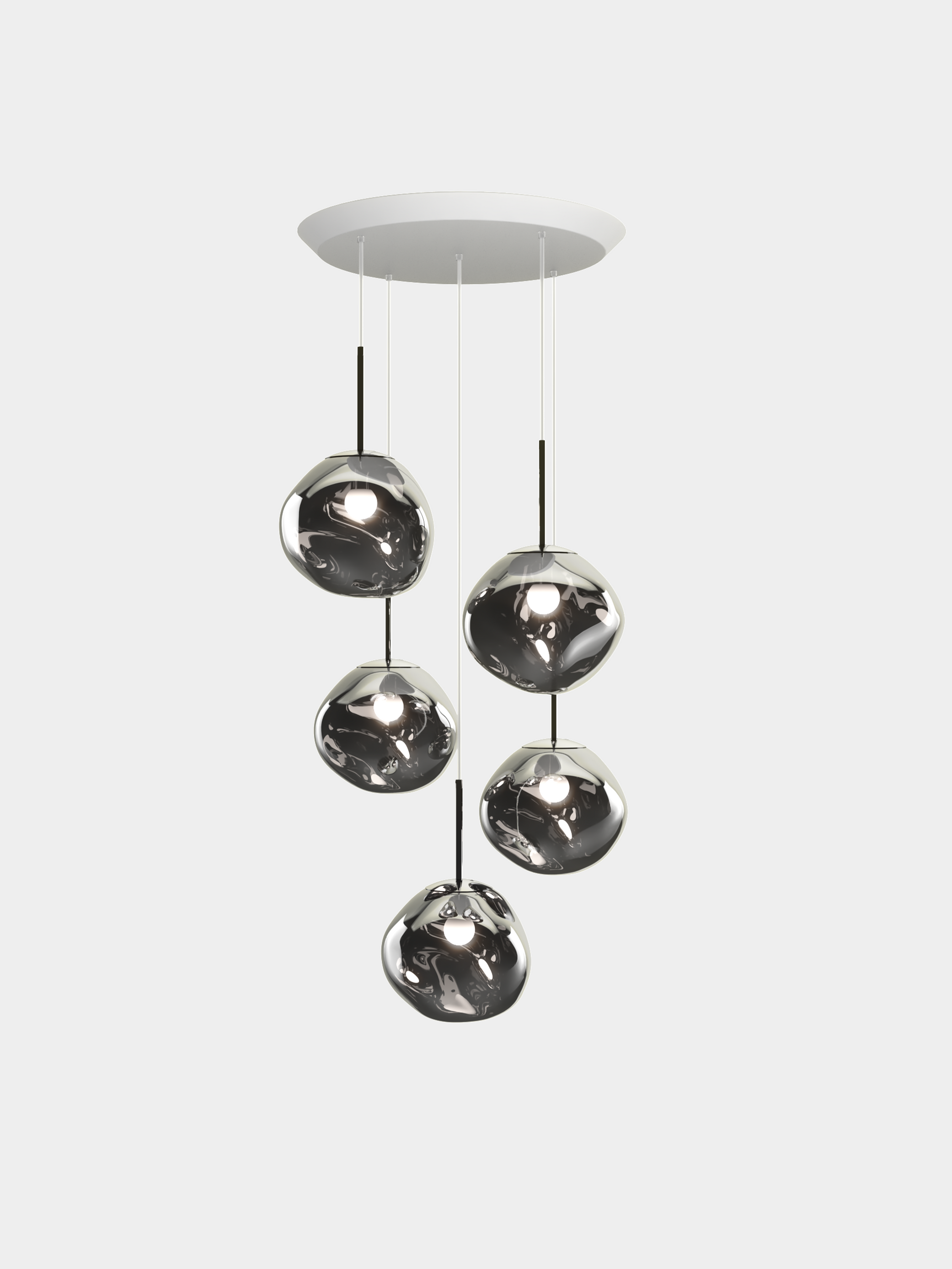 Melt Pendant System Mini Round Silver EU Bulb / Mini-Round / Silver