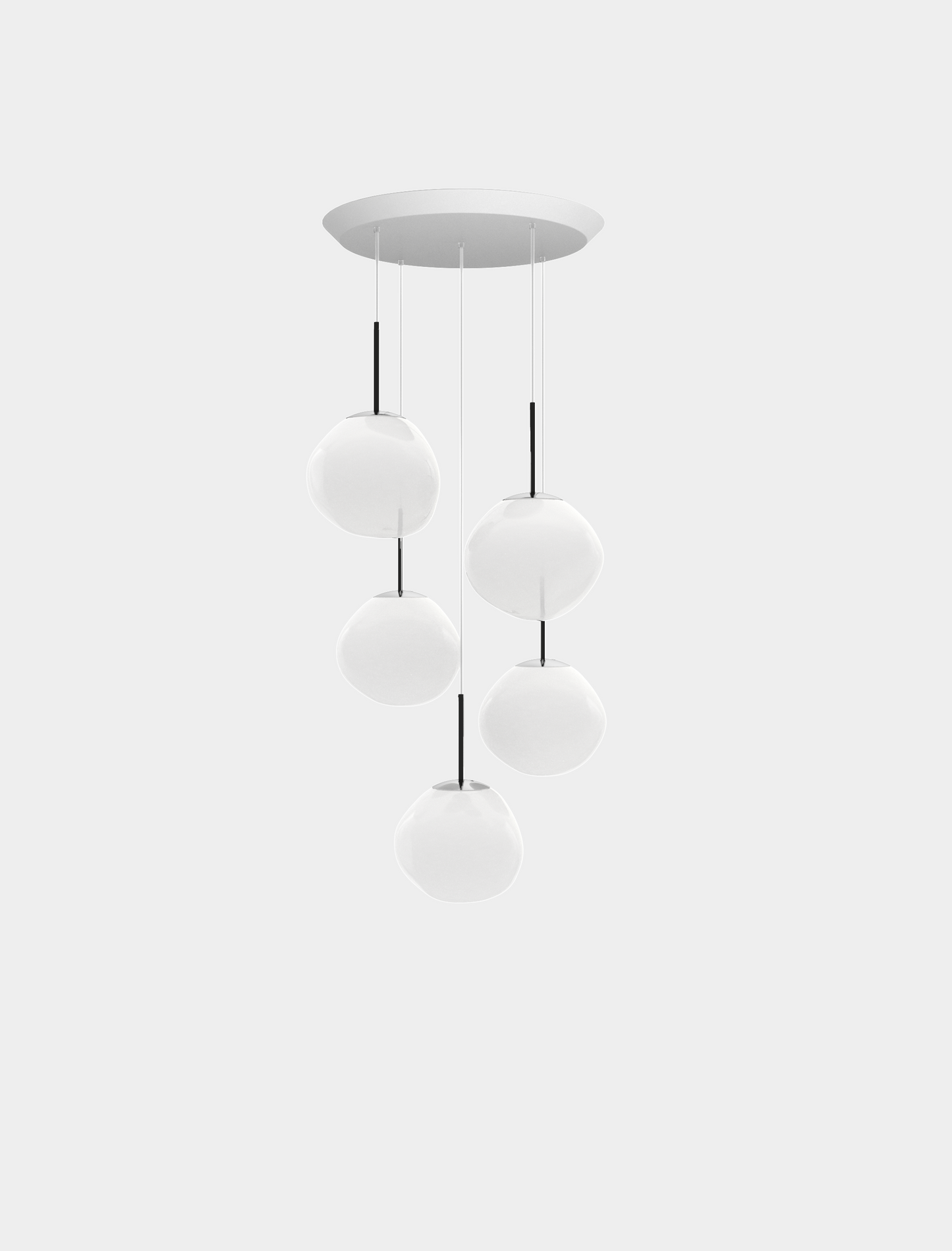 Melt Pendant System Mini Round Opal/Silver EU Bulb / Mini-Round / Silver