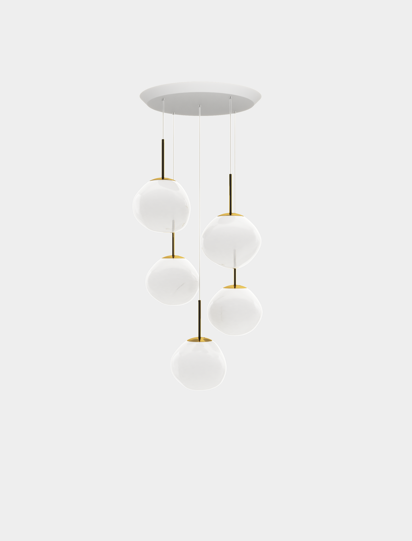 Melt Pendant System Mini Round Opal/Gold EU Bulb / Mini-Round / Gold