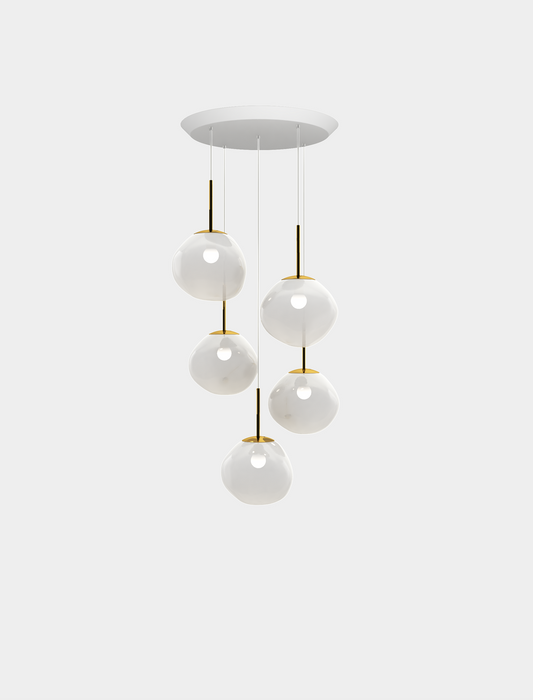 Melt Pendant System Mini Round Opal/Gold EU Bulb / Mini-Round / Gold