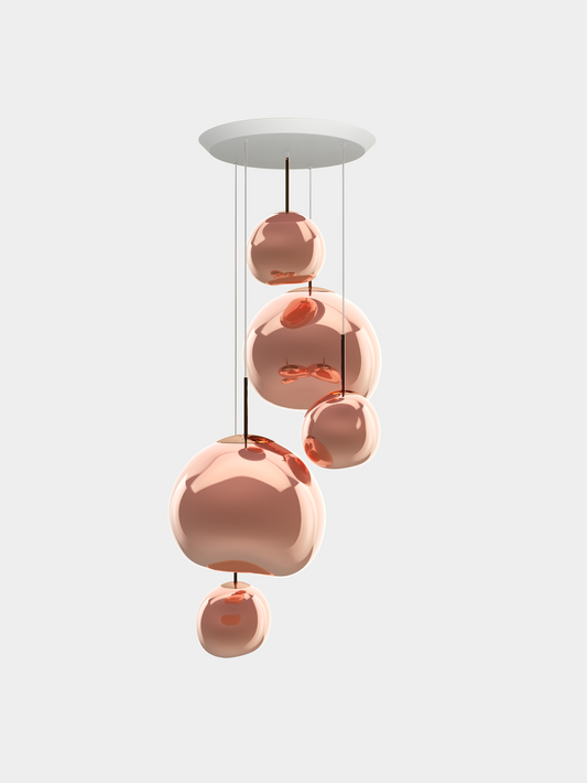 Melt Pendant System Large Round Copper LED EU LED / Large-Round / Copper