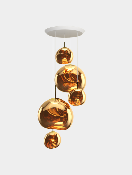 Melt Pendant System Large Round Gold LED EU LED / Large-Round / Gold