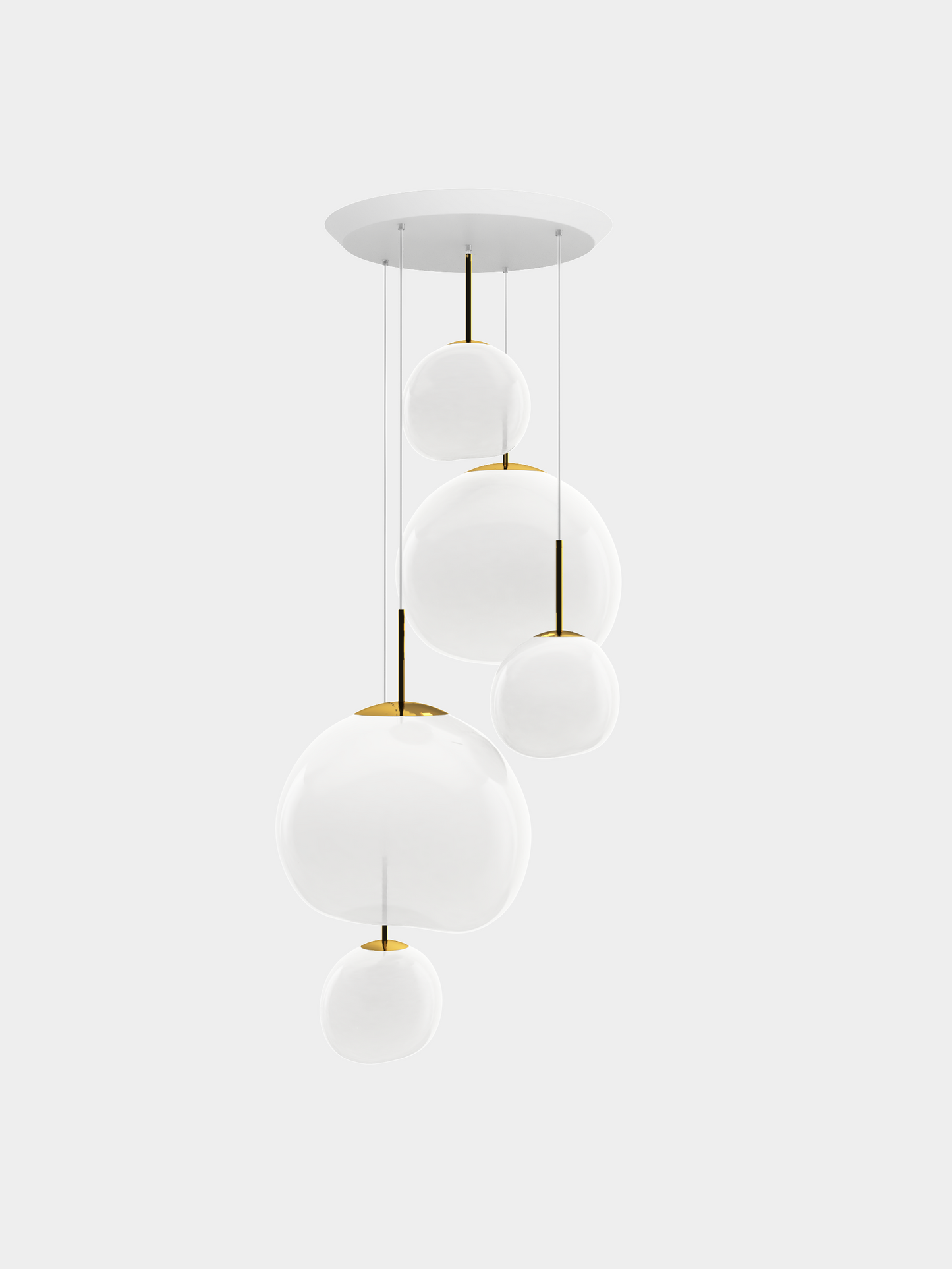 Melt Pendant System Large Round Opal/Gold EU Bulb / Large-Round / Gold