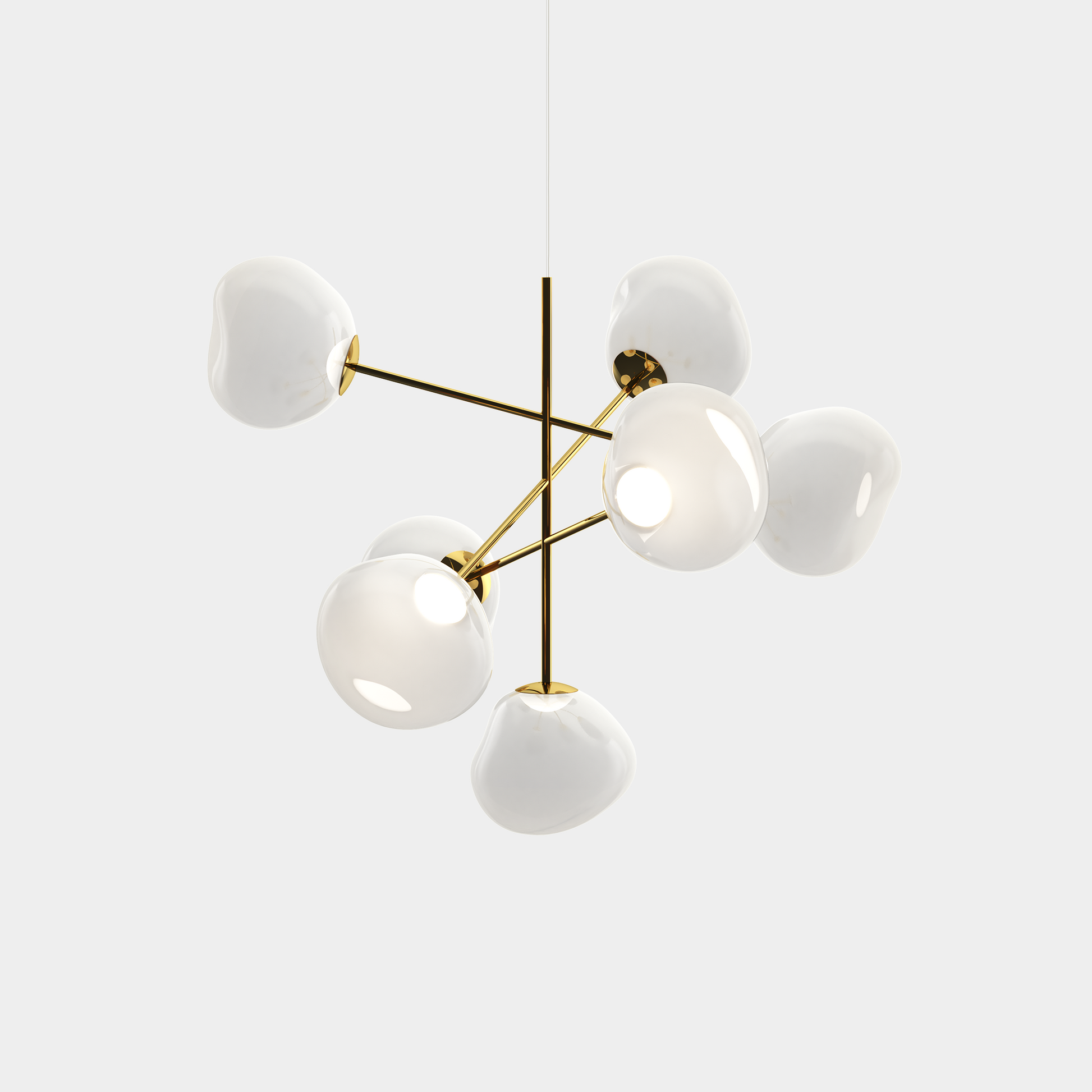Melt Chandelier Large Opal/Gold LED CB (EU MEC02OPG-CEUM4)