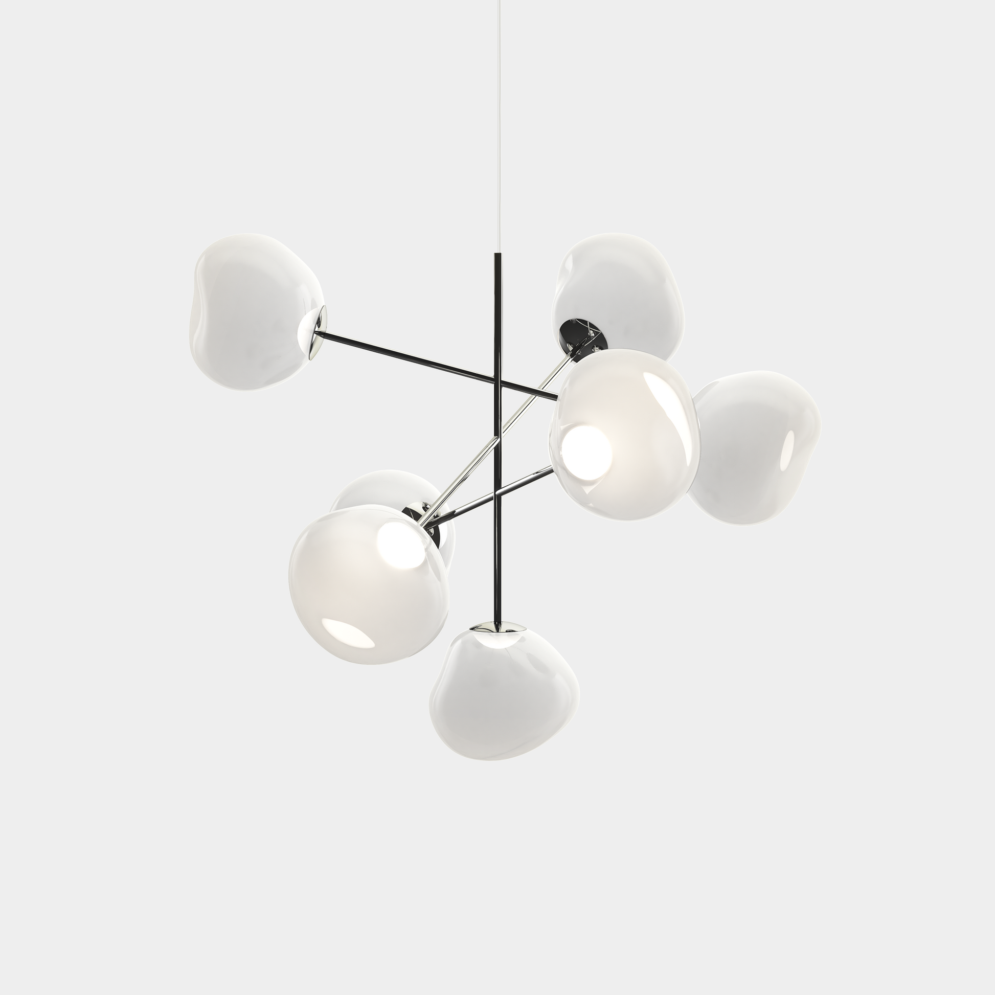 Melt Chandelier Large Opal/Silver LED CB (EU MEC02OP-CEUM4)