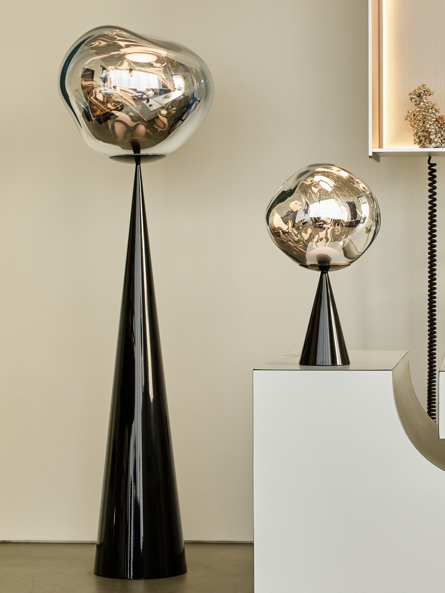 Melt Cone Fat Floor Silver LED UN USA