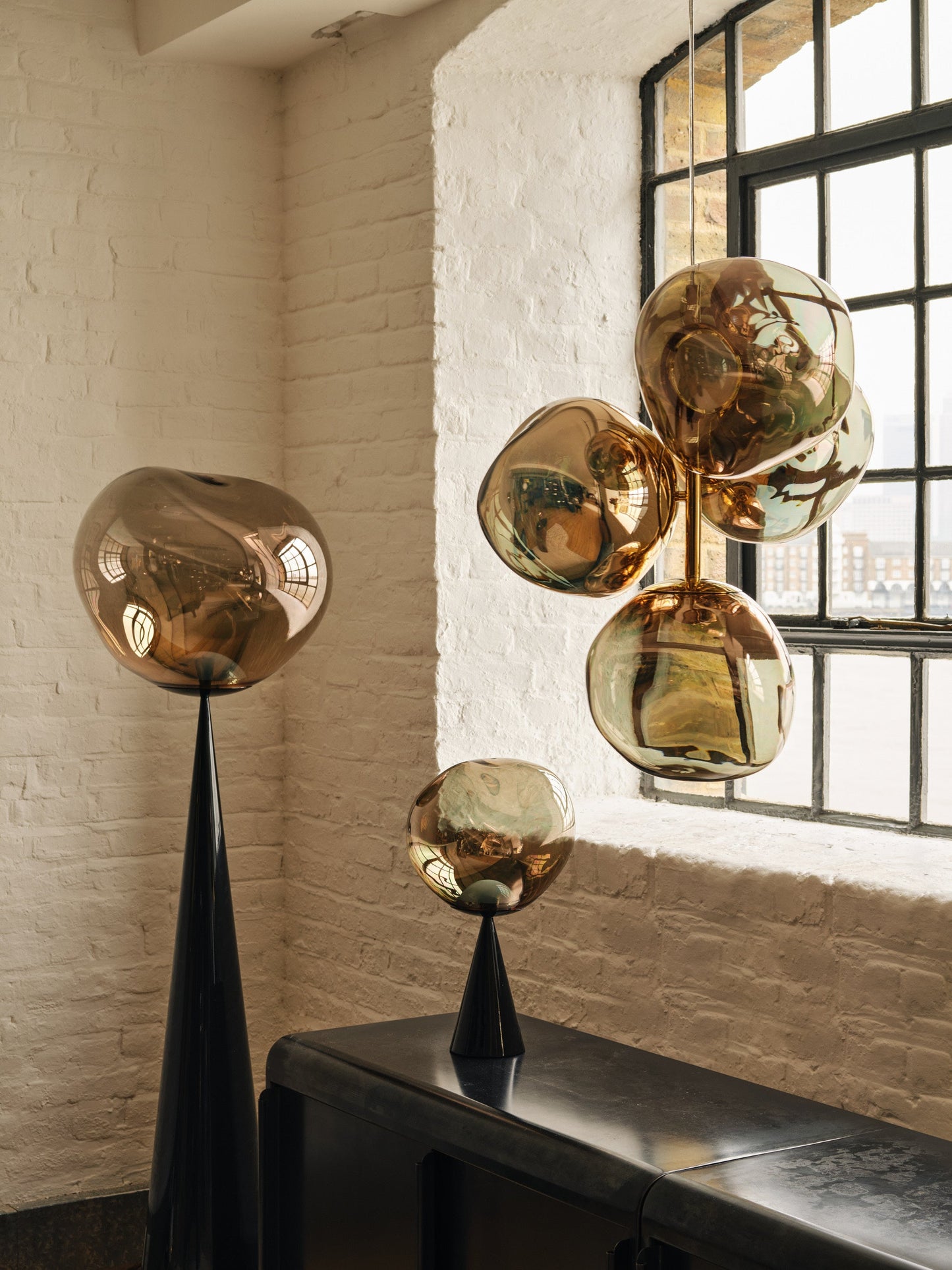 Melt Chandelier Mini Bronze LED CB