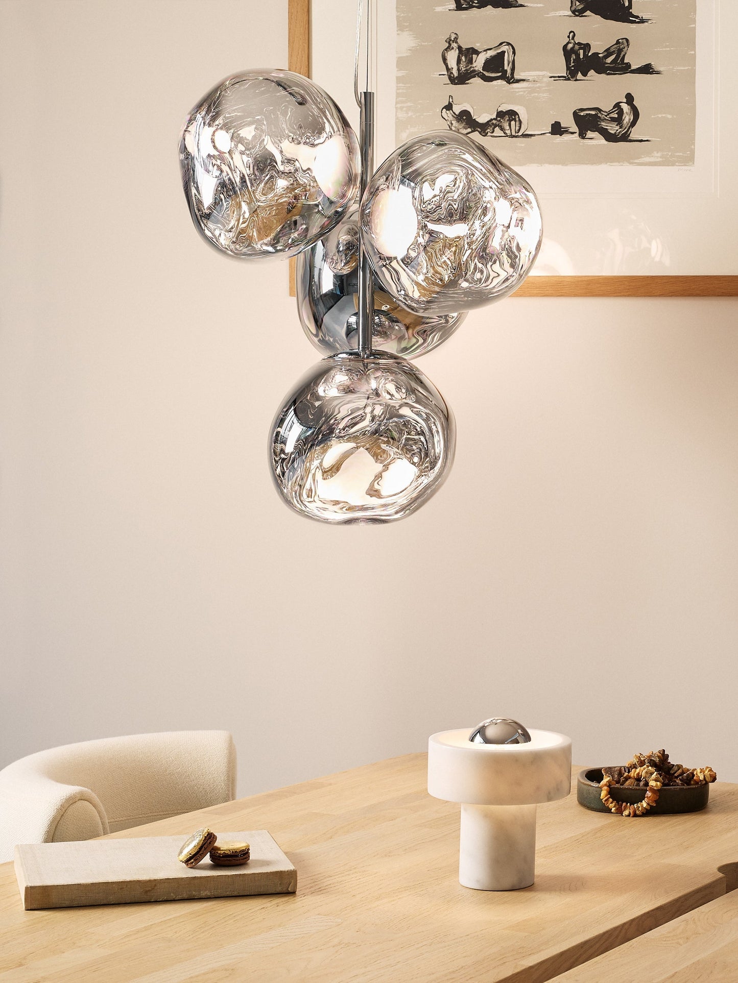 Melt Chandelier Mini Silver LED CB
