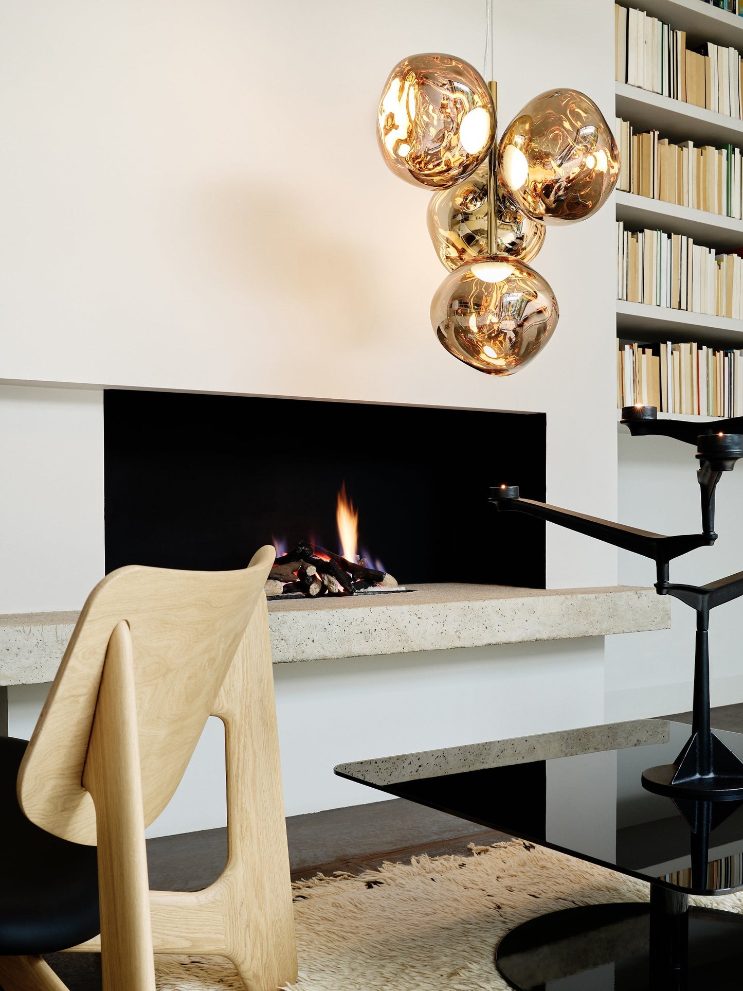 Melt Chandelier Mini Gold LED CB