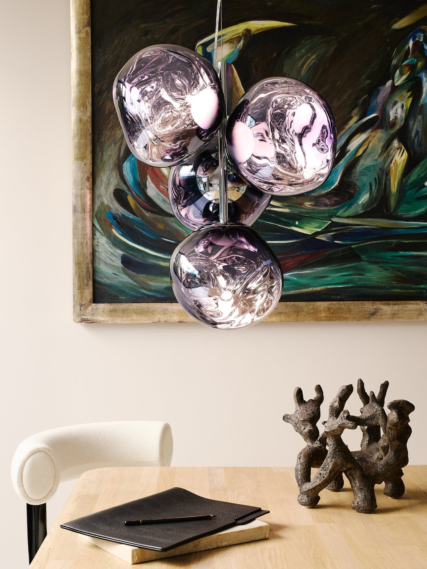 Melt Chandelier Mini Smoke LED CB