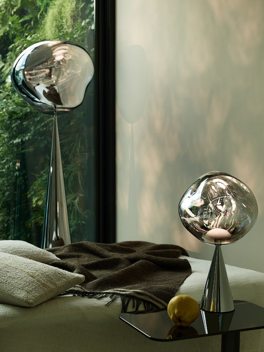 Melt Cone Fat Table Silver/ Silver LED UN USA