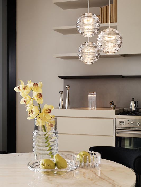 Press Pendant Mini Sphere Clear 2700K LED CB-CCC