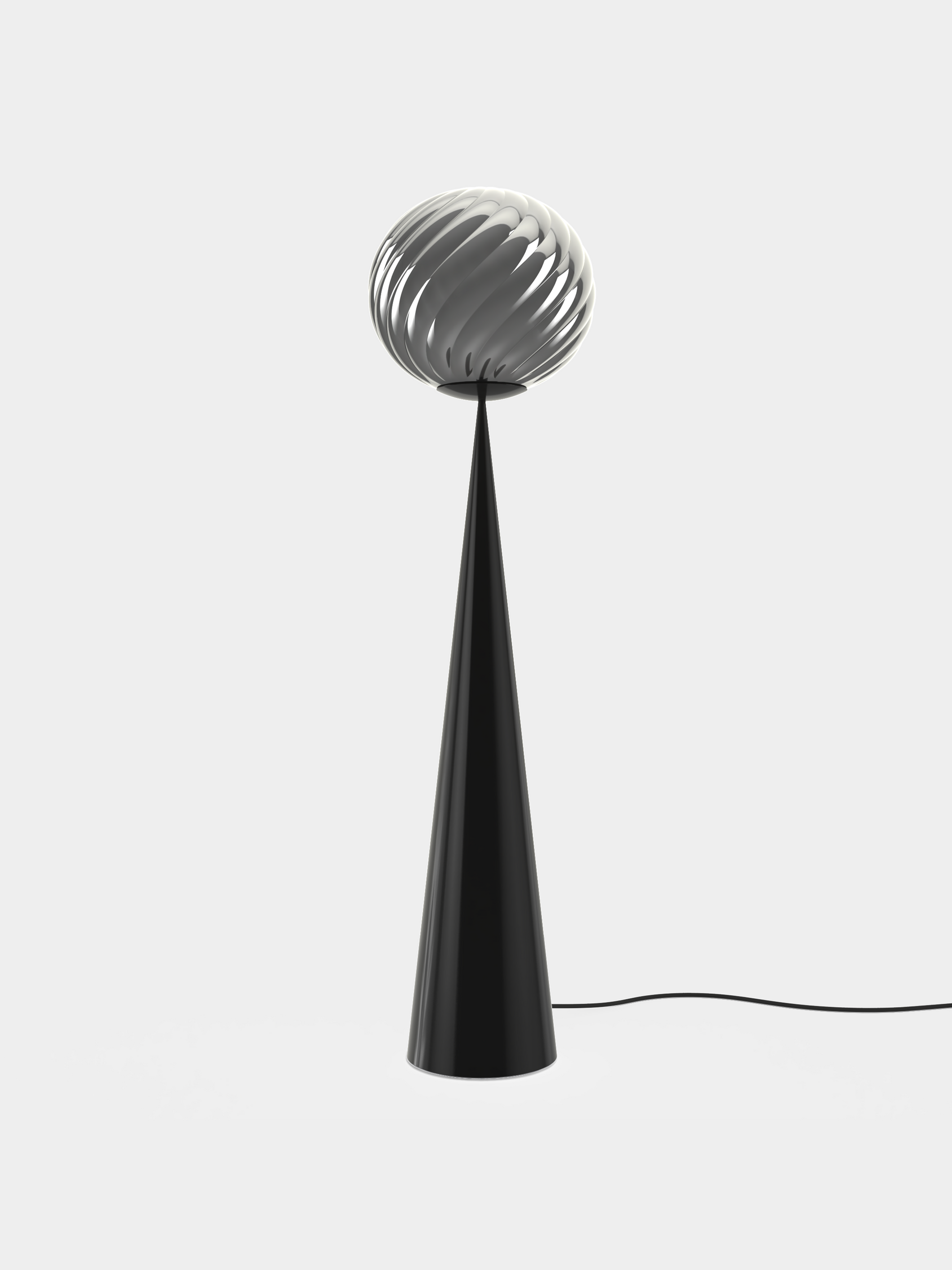 Whirl Cone Fat Table Silver/Black LED UN LED / Black / Silver